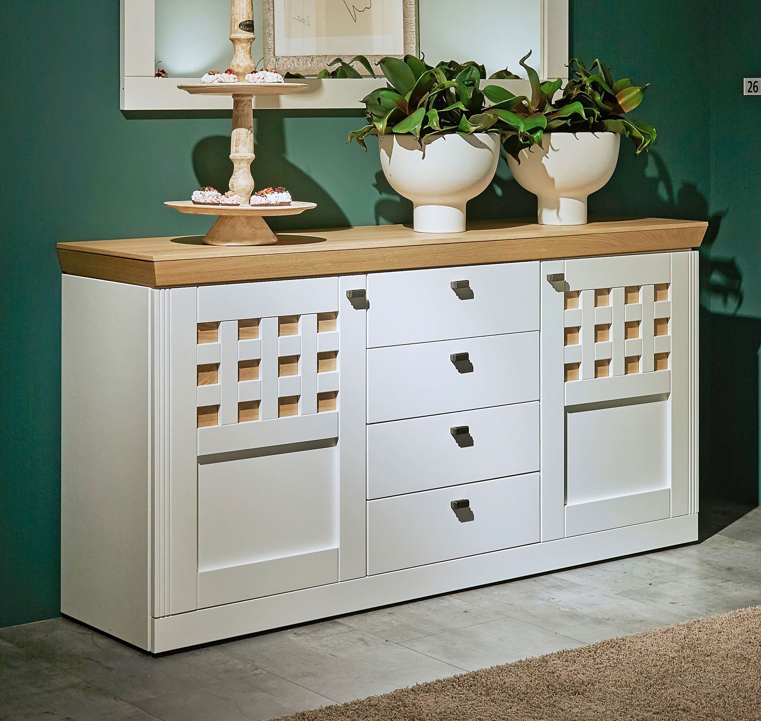 LMiE Bolero Sideboard weiß Eiche Furnier Möbel Letz