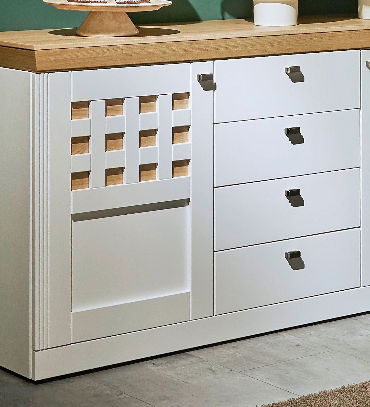 LMiE Bolero Sideboard weiß Eiche Furnier Möbel Letz