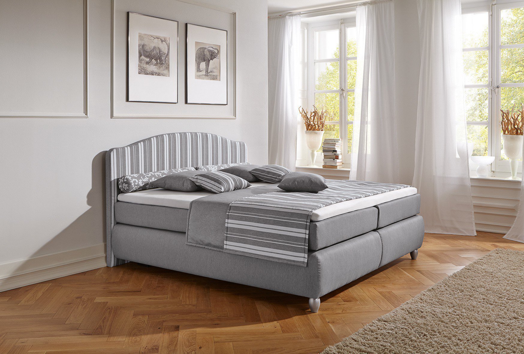 Hapo Schlafmbel Boxspringbett Toskana In Grau Mbel Letz Ihr