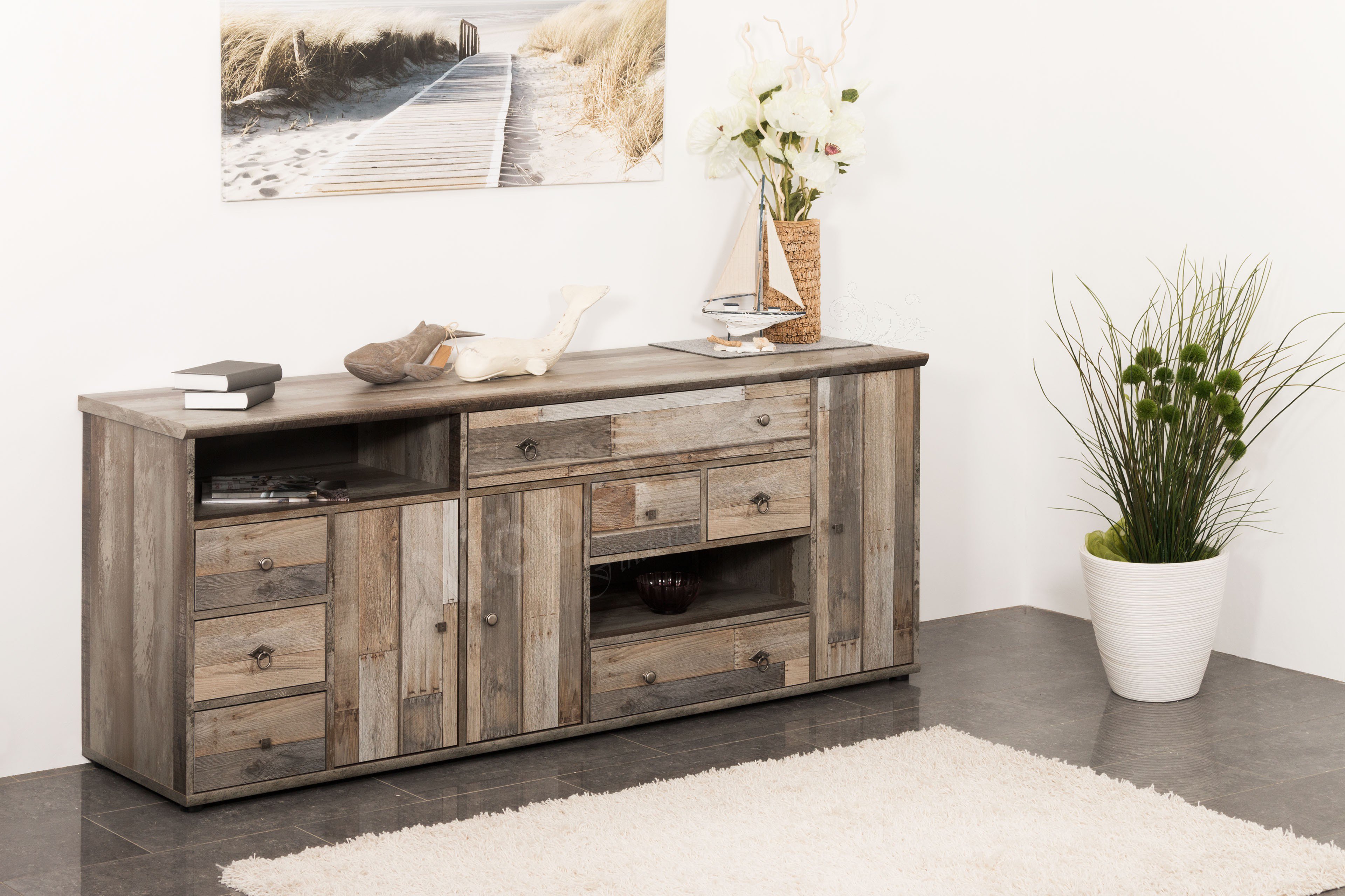 Innostyle Sideboard Bonanza Driftwood/ grau Möbel Letz