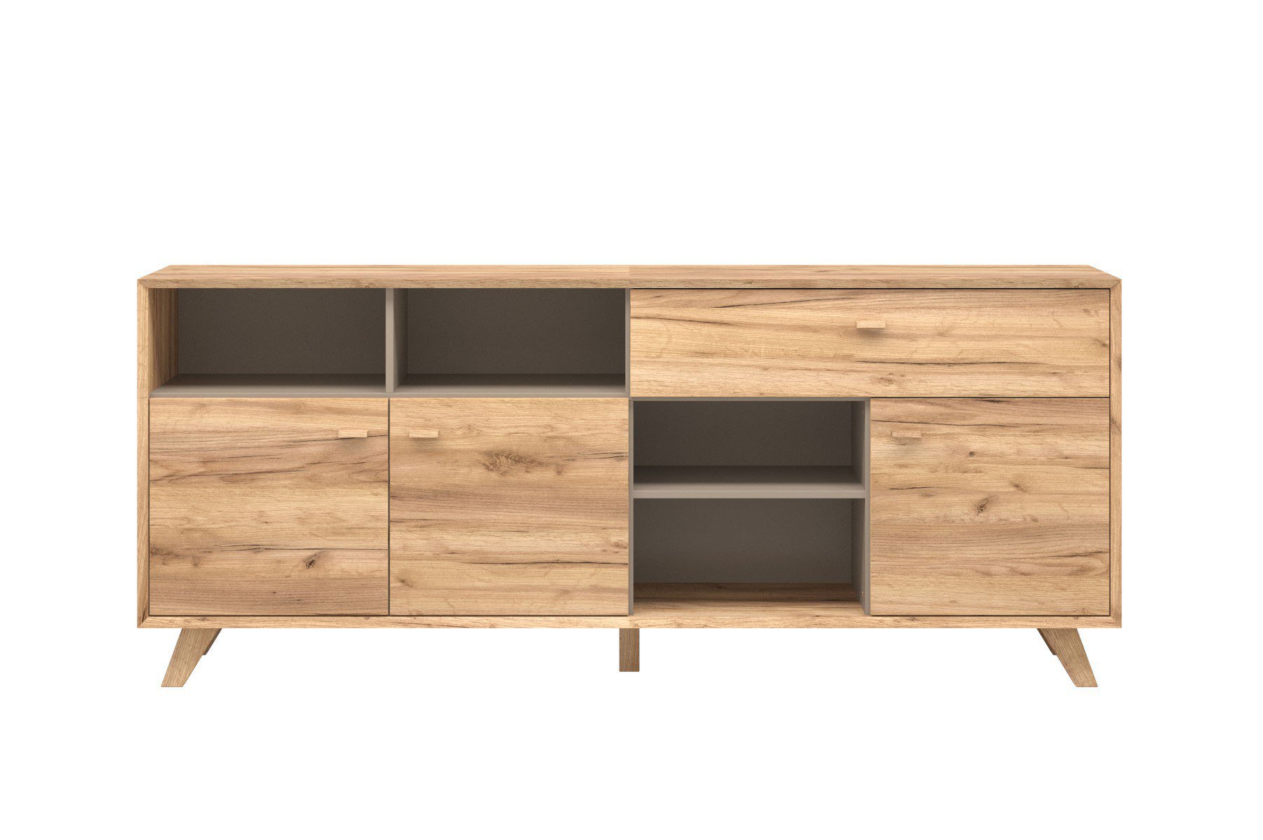 Germania Sideboard Calvi Navarra Eiche/ steingrau Möbel