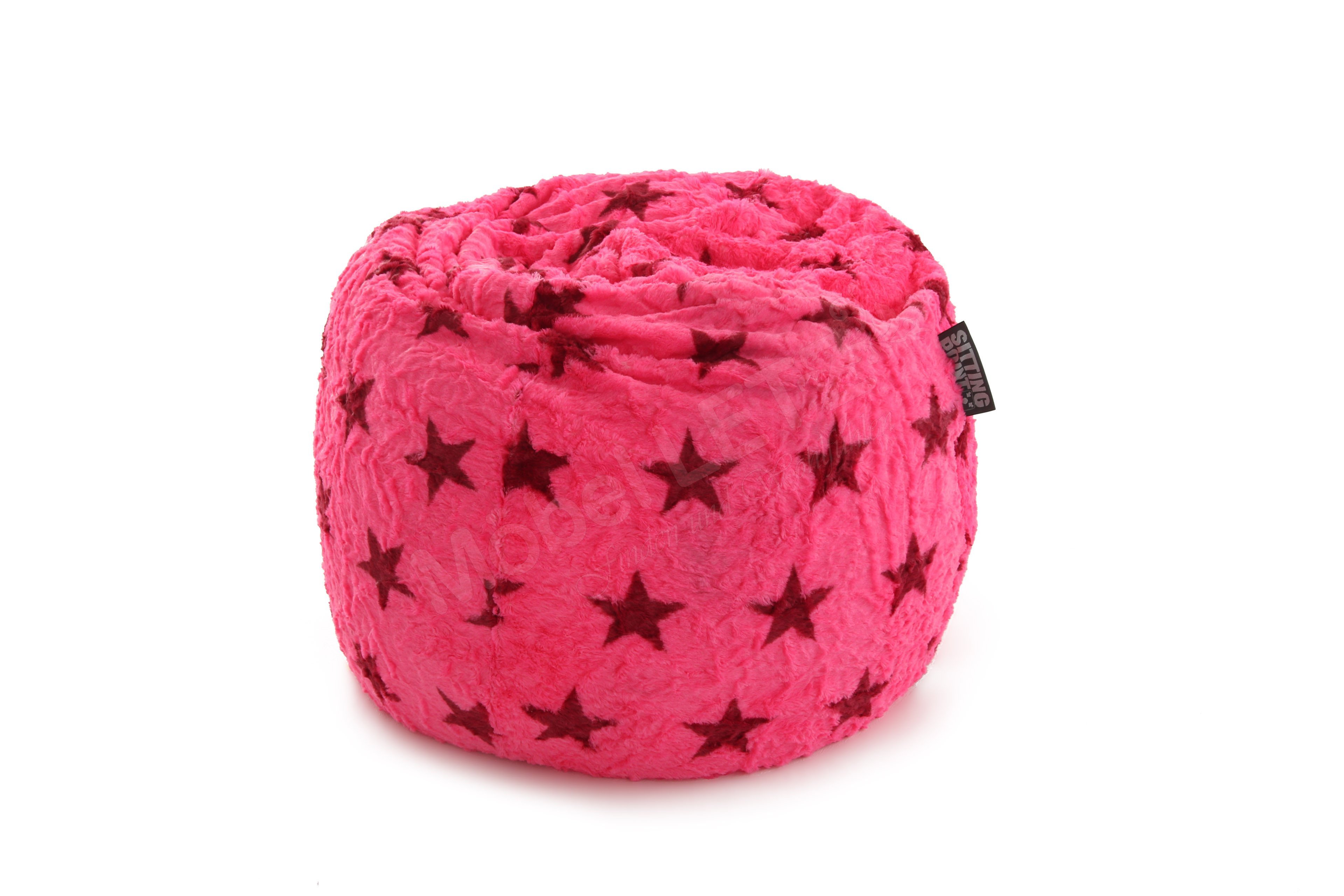 mit Möbel XL BeanBag Ihr von Fluffy Magma | Stars Letz Online-Shop Heimtex Sternen - pink Sitzsack