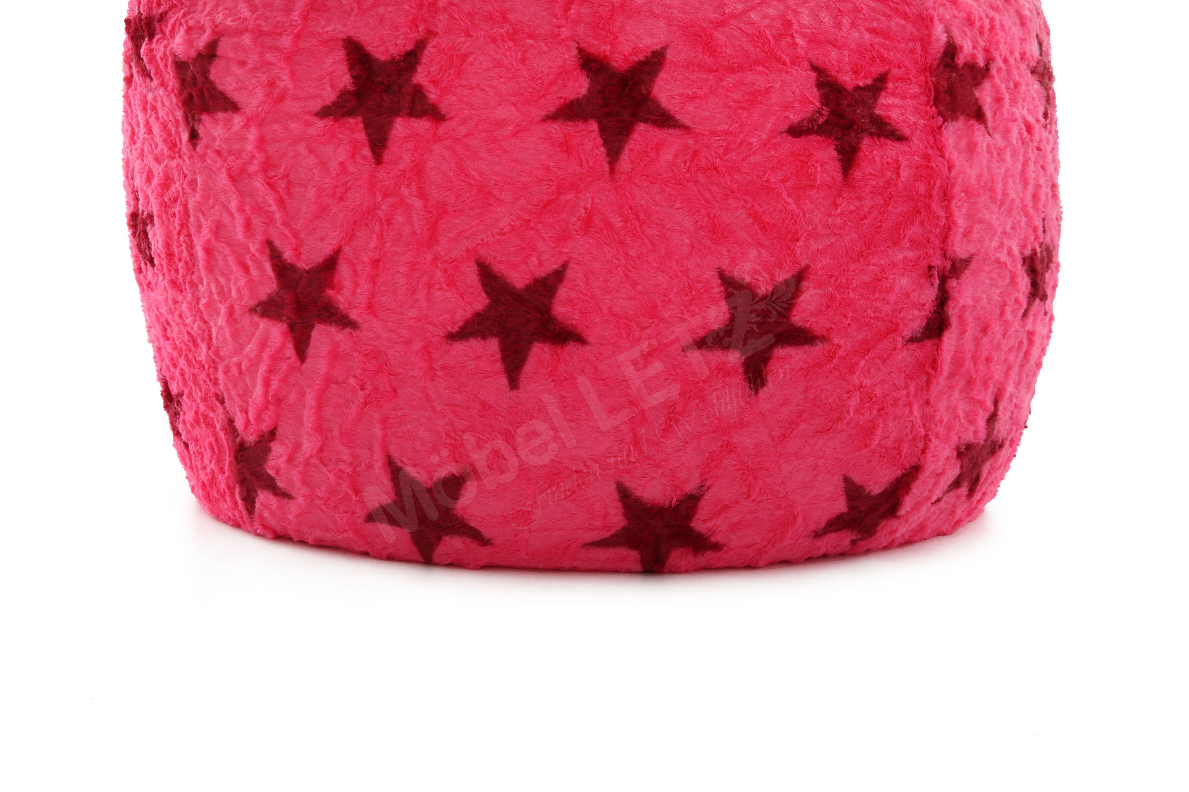 Sitzsack BeanBag Fluffy Stars XL Magma Heimtex pink Letz Ihr Online-Shop Möbel von - mit Sternen 