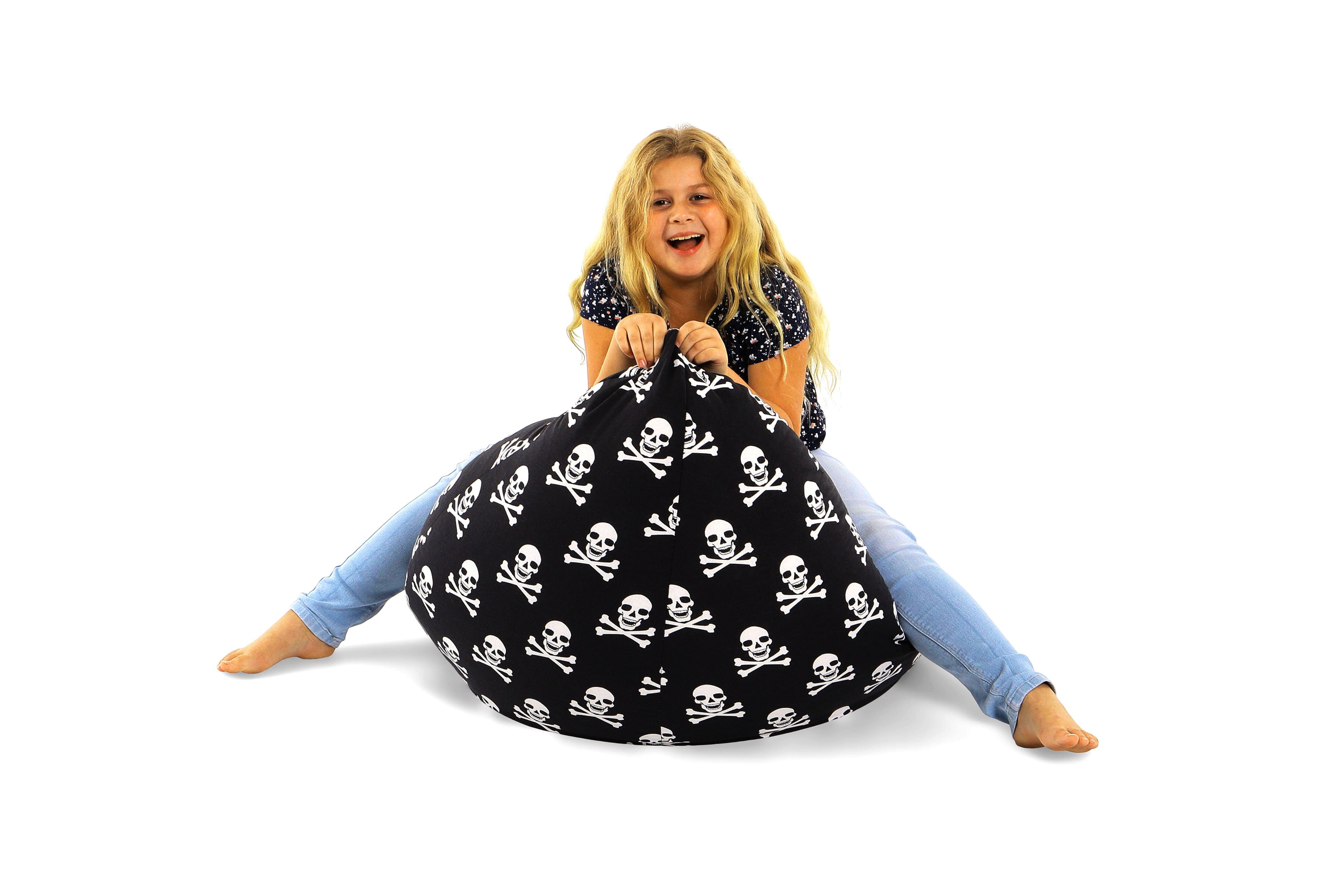 Sitzsack Beanbag Totenkopf L Von Magma Heimtex In Schwarz Weiss