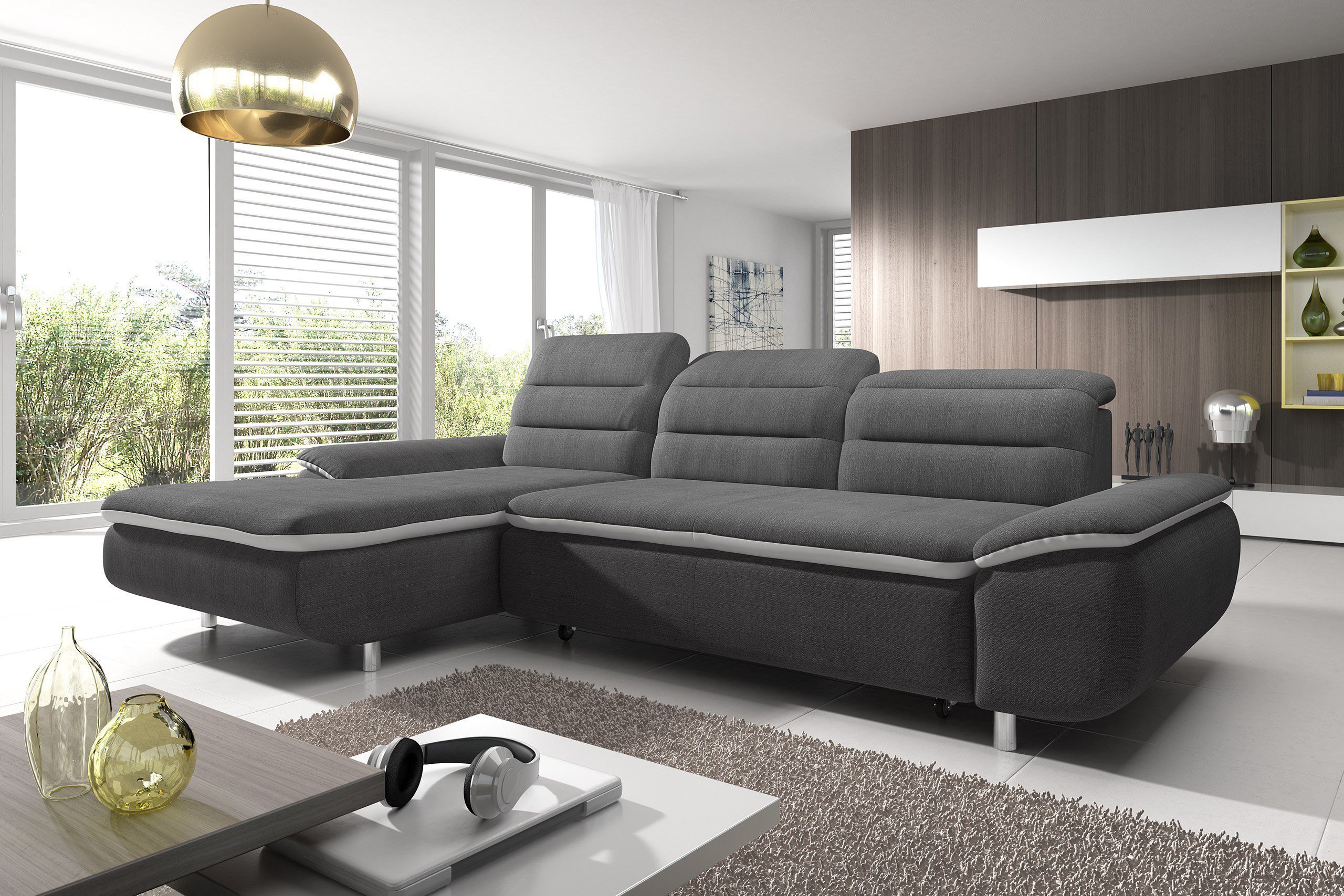 New Look Mobel Slize Sofa Ecke In Dunkelgrau Mobel Letz Ihr Online Shop