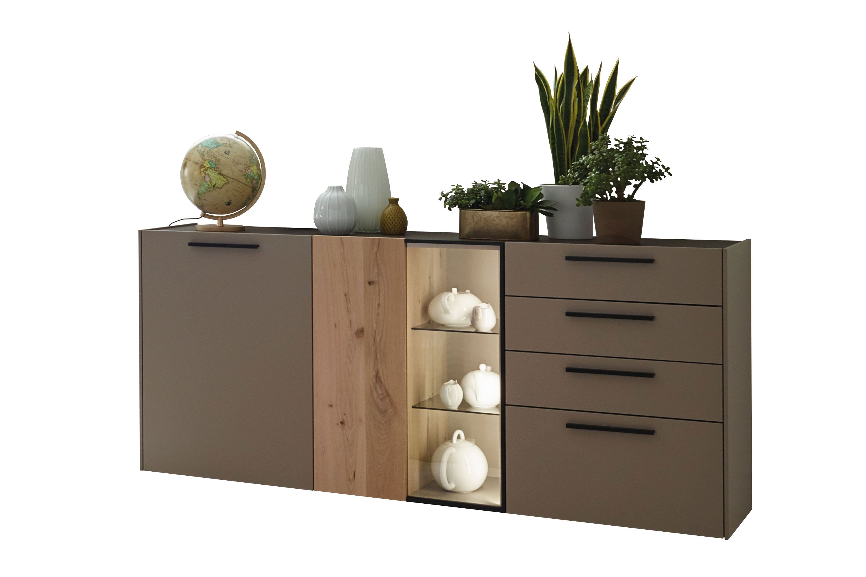 Gwinner Sideboard Block BG31 Eiche natur/ fango Möbel