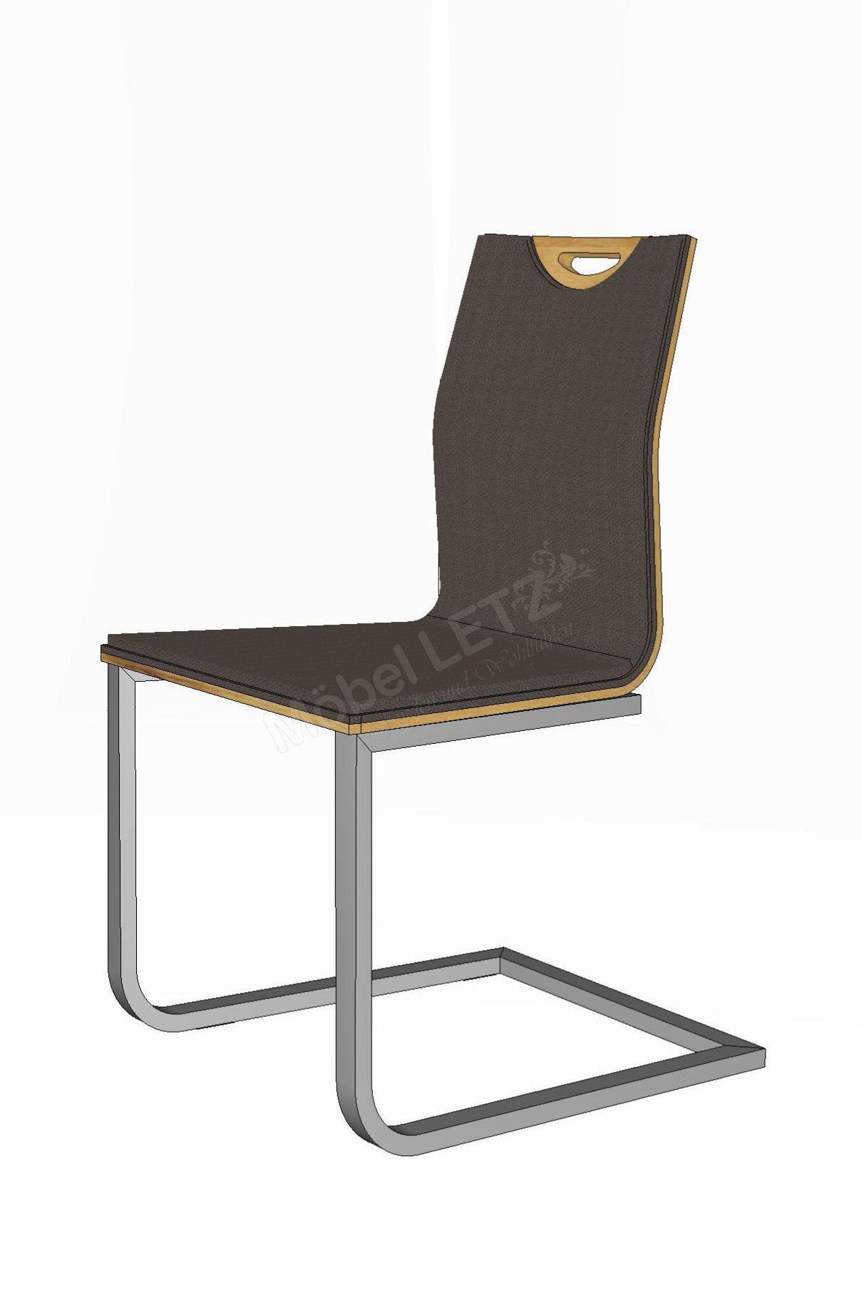 Gwinner S-Design Freischwinger Lena in Balkeneiche honig/ Caffe | Möbel