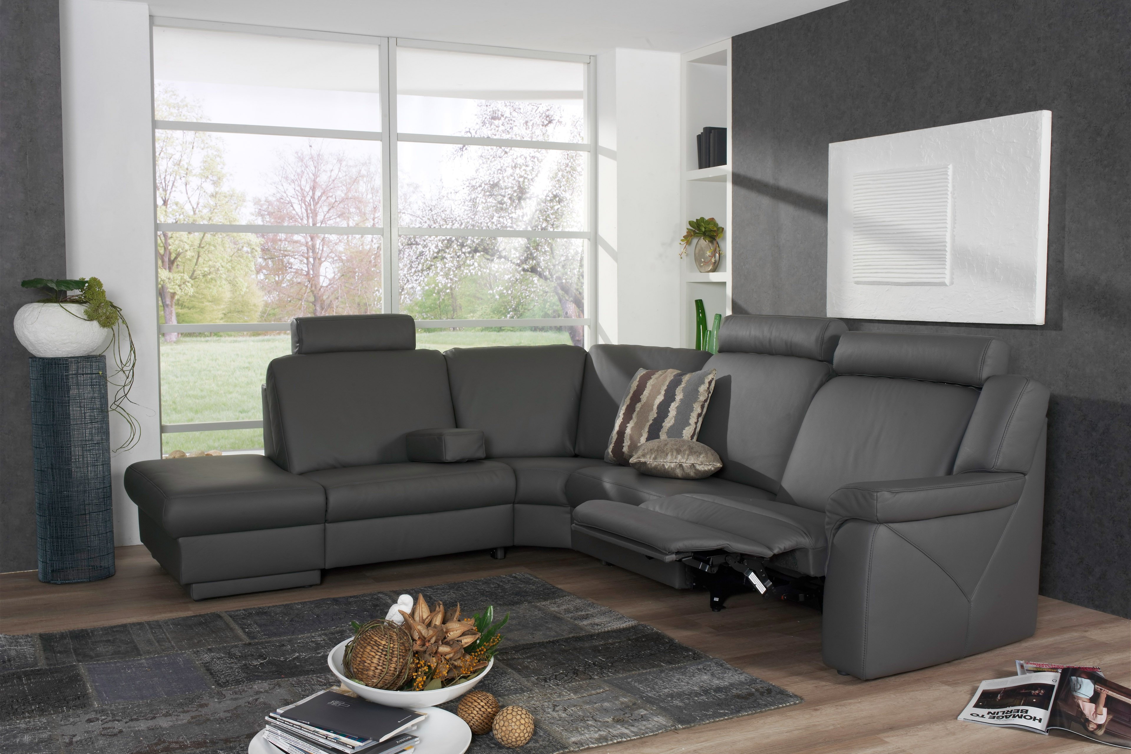 Himolla Polstermöbel 1500 / Halle Wohnlandschaft in GrauBraun Möbel