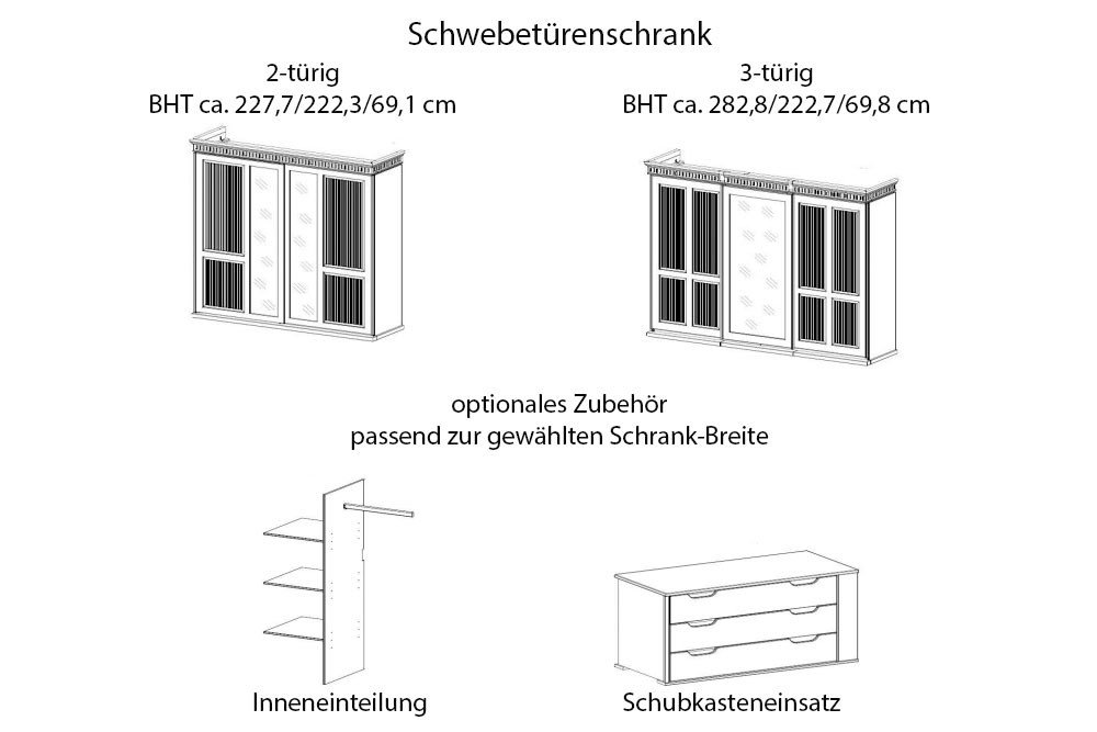 Euro Diffusion Helsinki Schrank weiß Holz | Möbel Letz - Ihr Online-Shop