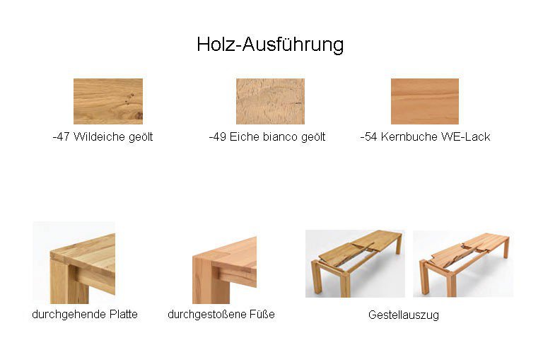 Niehoff Esstisch Tavoli Wildeichenholz | aus Letz Online-Shop - Ihr Möbel