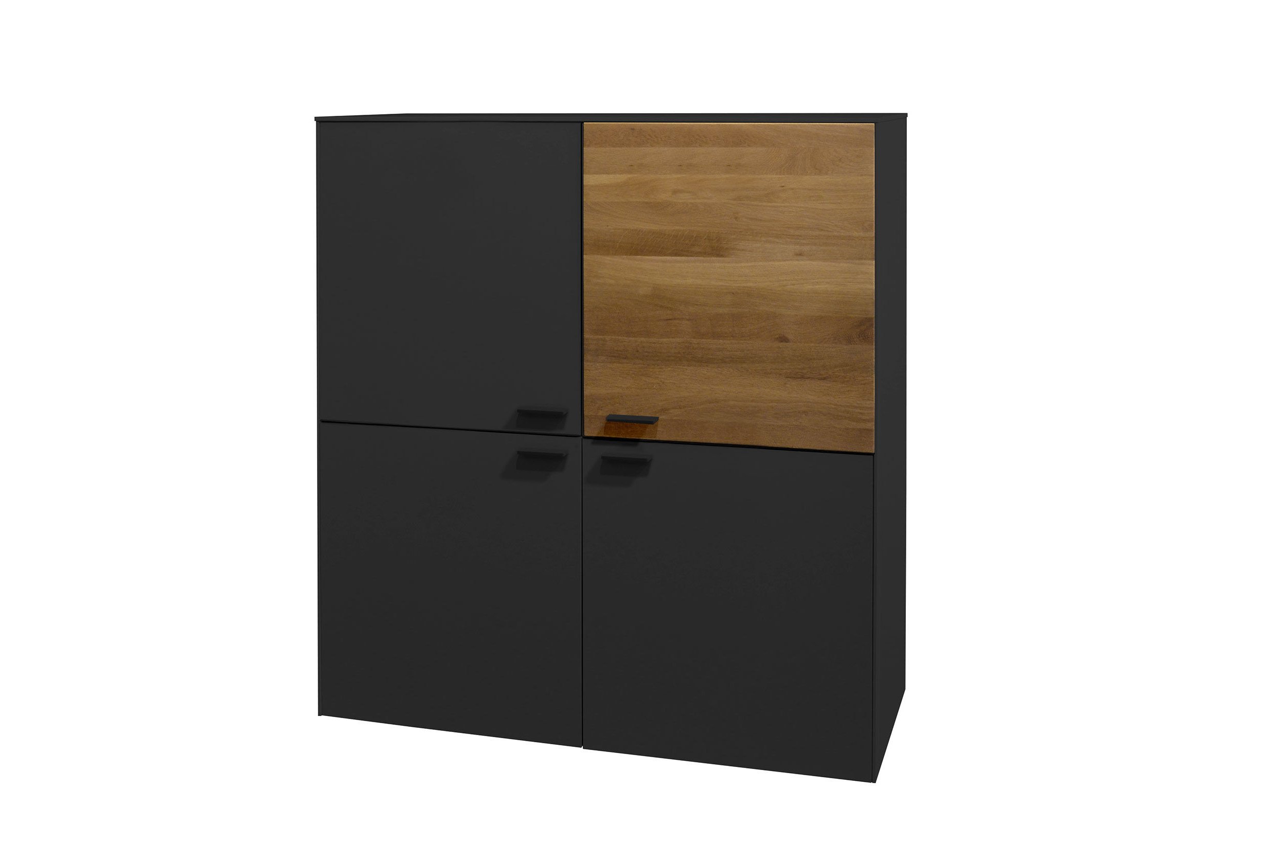 Highboard Ensemble Arizona in Anthrazit matt/ Wildeiche geölt von