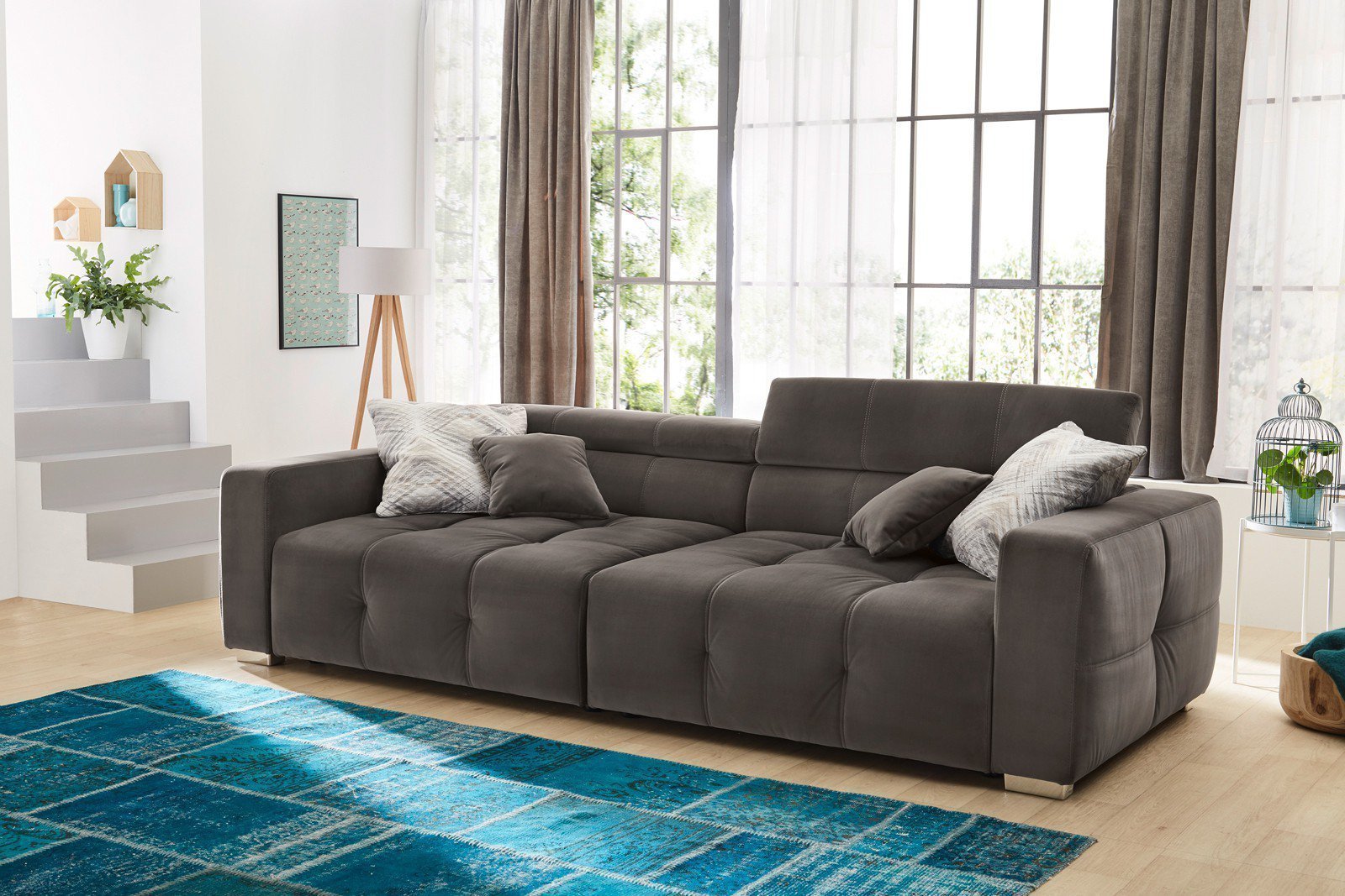Verkäufe und Einkäufe Jockenhöfer Polstermöbel Big-Sofa Trento Letz Ihr Möbel in Online-Shop Grau | 