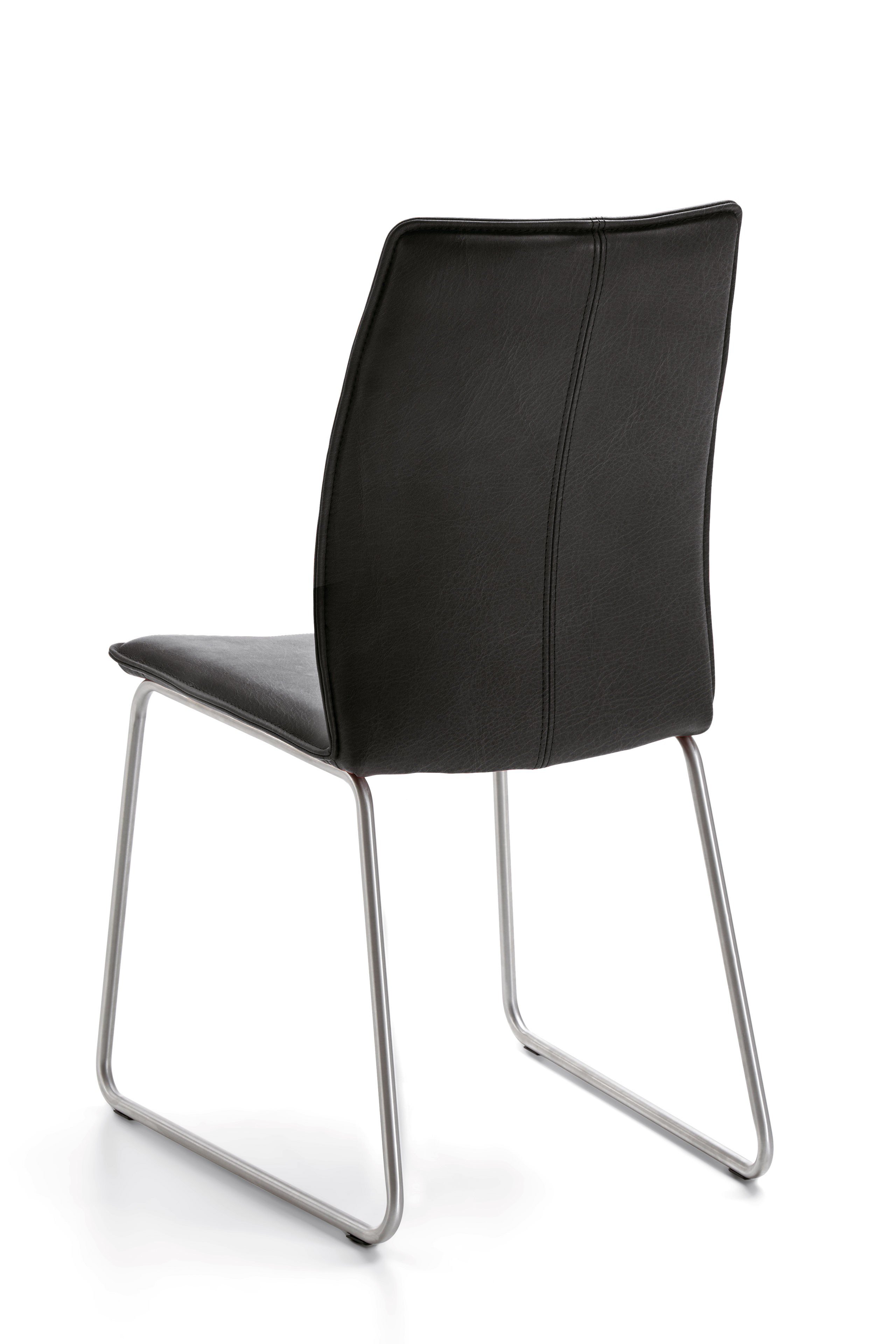 Niehoff Stuhl Capri Lederbezug in Carbon | Möbel Letz - Ihr Online-Shop