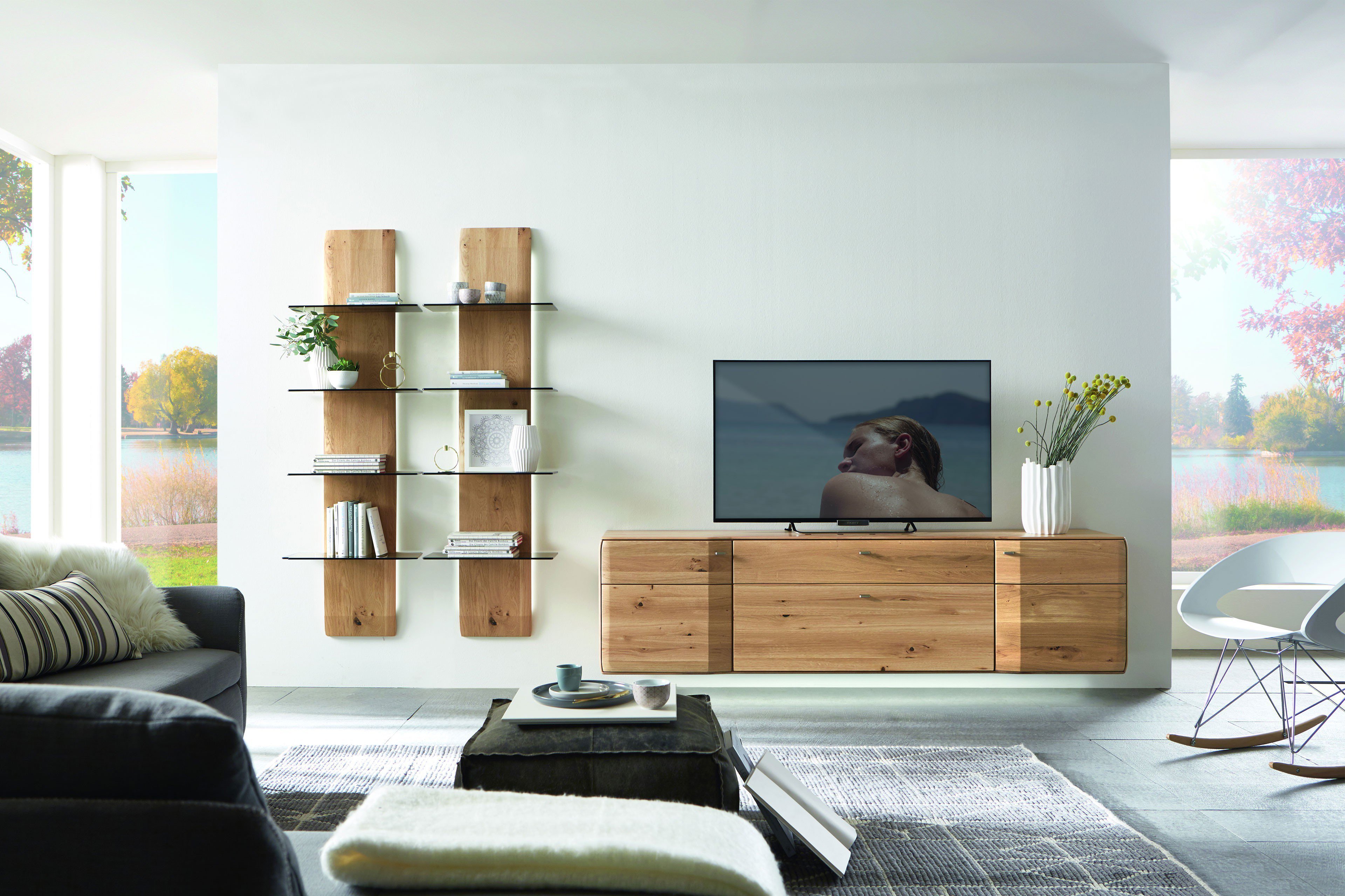 Wöstmann Wohnwand Durban K0001 europäisches Eichenholz | Möbel Letz