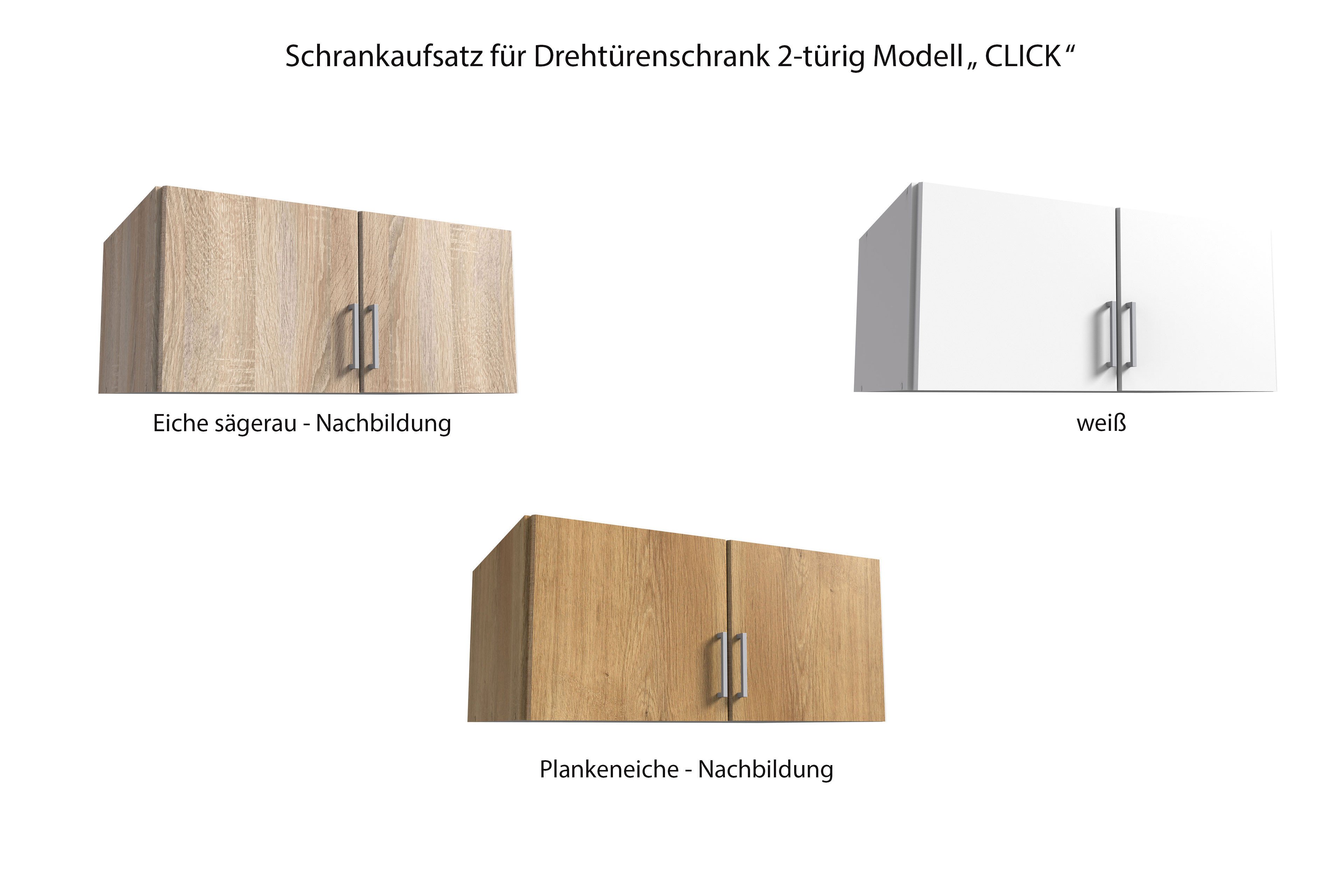 weiß/ Letz | Click Eiche Wimex - Ihr sägerau Kleiderschrank Online-Shop Möbel