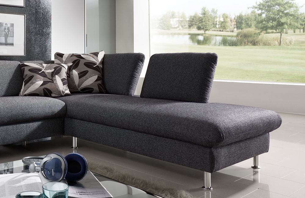 F+S Polstermöbel 2083 Bronx Eckgarnitur schwarz | Möbel Letz - Ihr