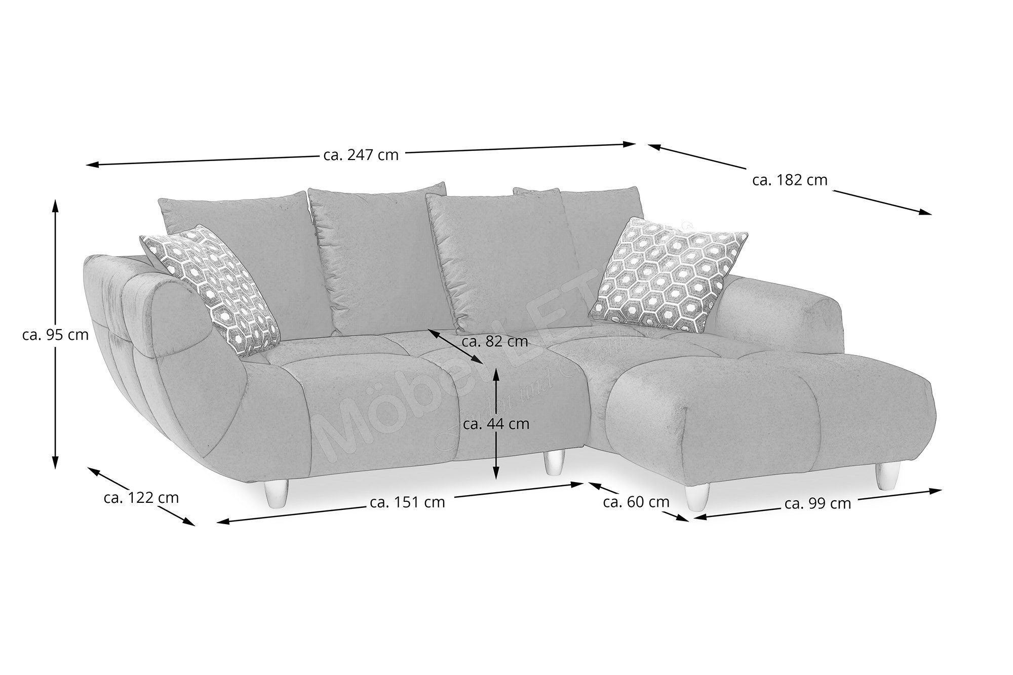 Nova Via Jaipur Polsterecke Violett Mobel Letz Ihr Online Shop