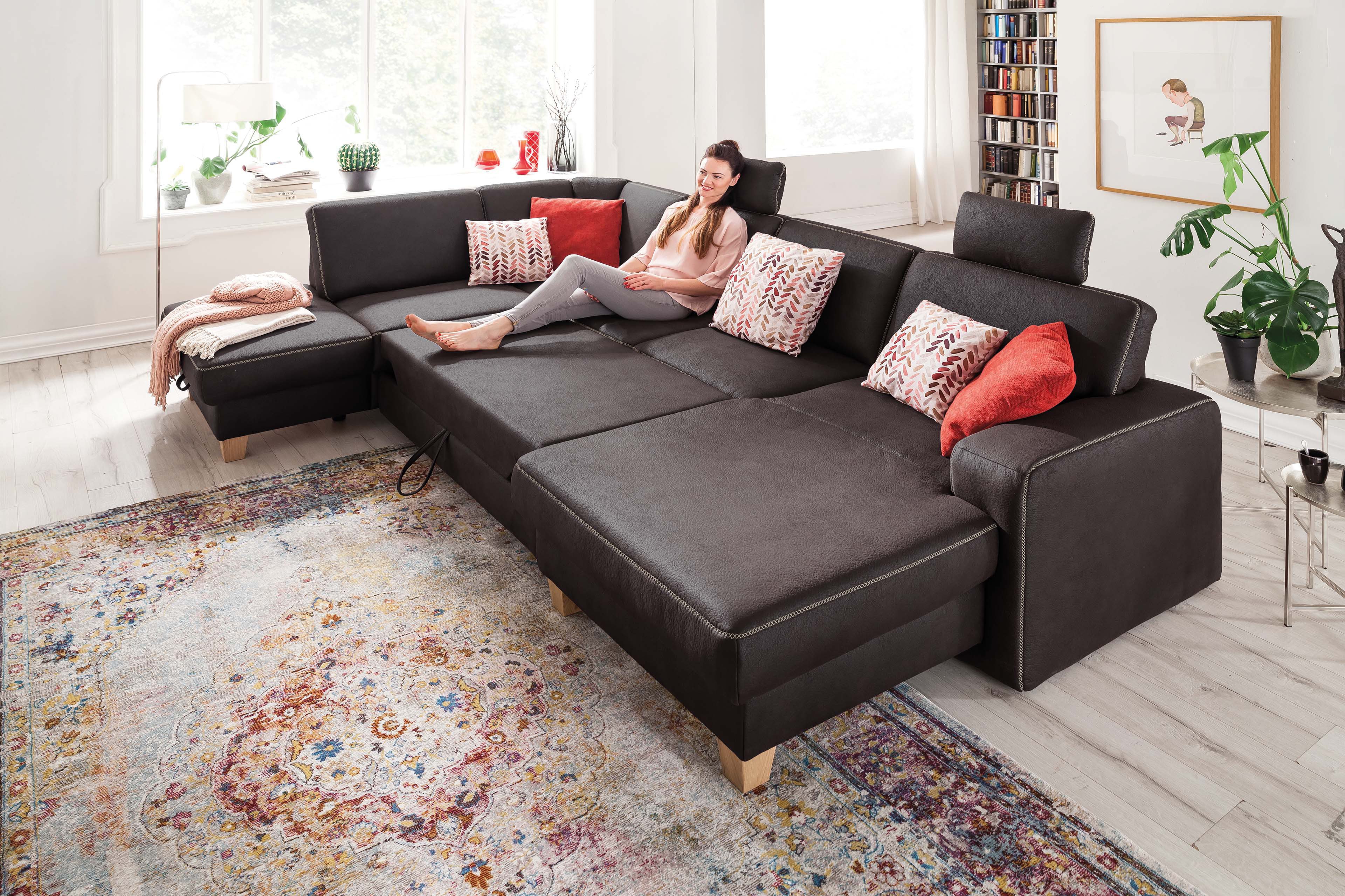 Sit & More Madison Plus Polstergarnitur anthrazit | Möbel Letz - Ihr