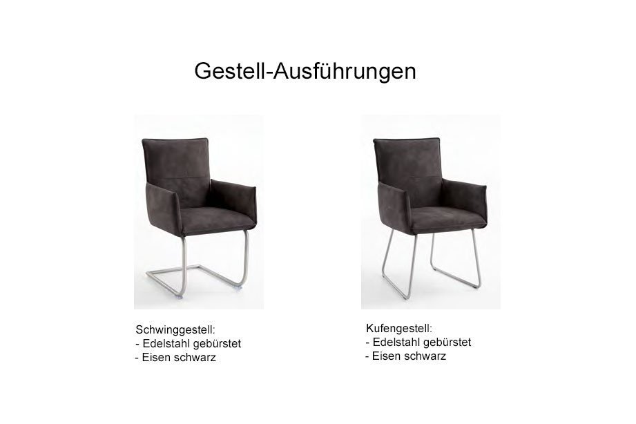 Niehoff Stuhl 8062 Edelstahl/ anthrazit | Möbel Letz - Ihr Online-Shop