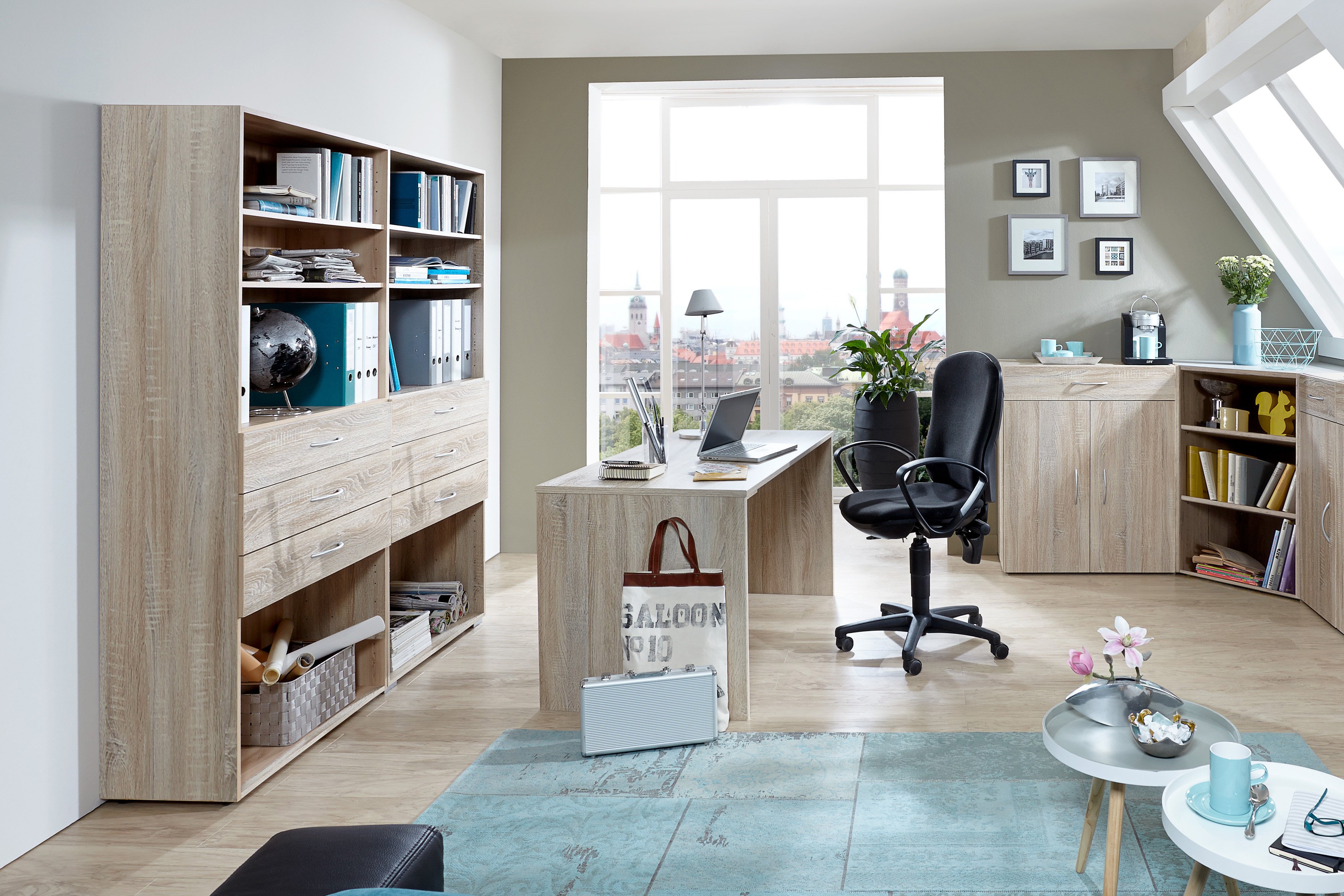 | Online-Shop Regal Möbel Letz Multiraumkonzept Ihr in Wimex Eiche sägerau-Nachbildung -