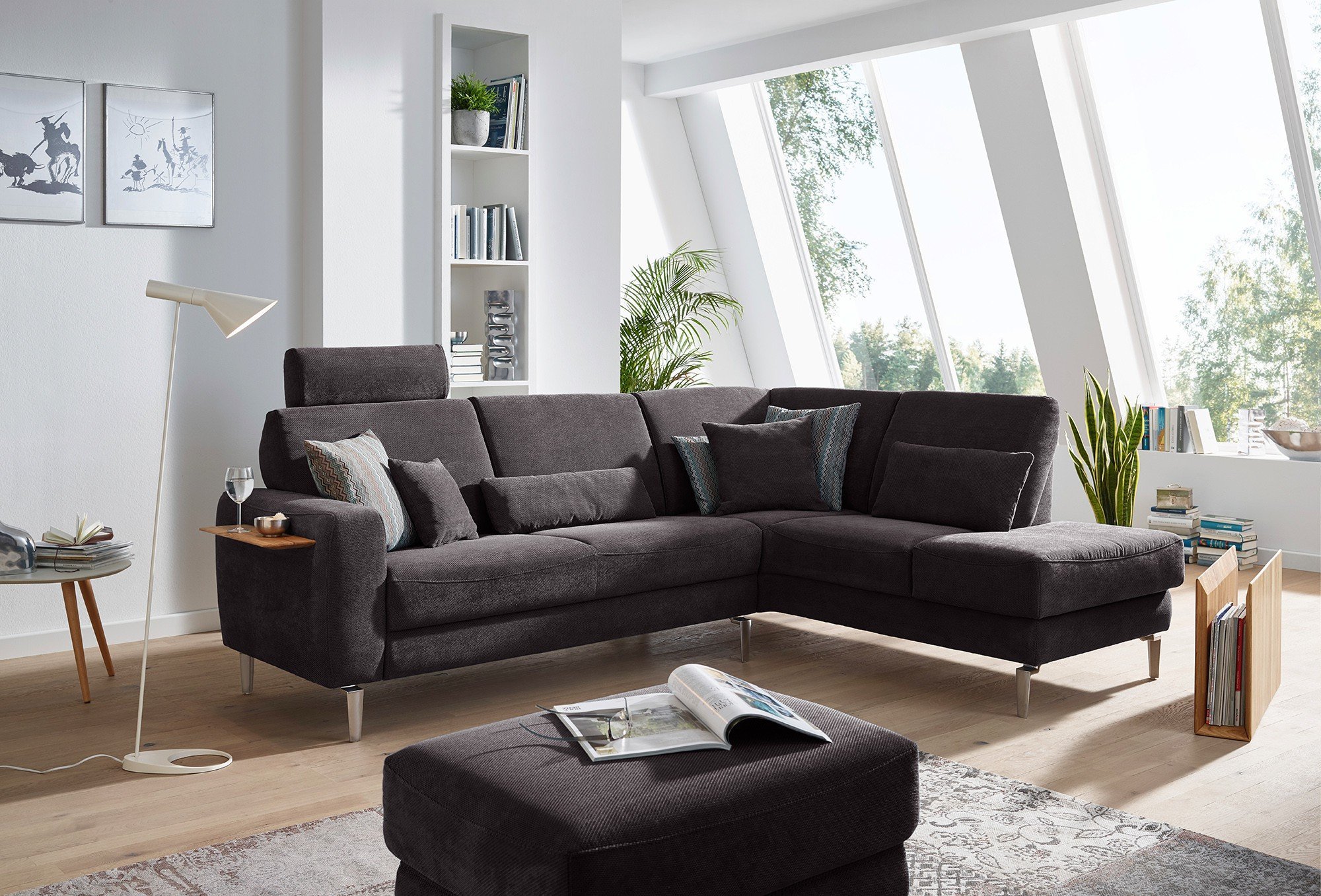 ADA Premium Meran Ecksofa in Anthrazit Möbel Letz Ihr