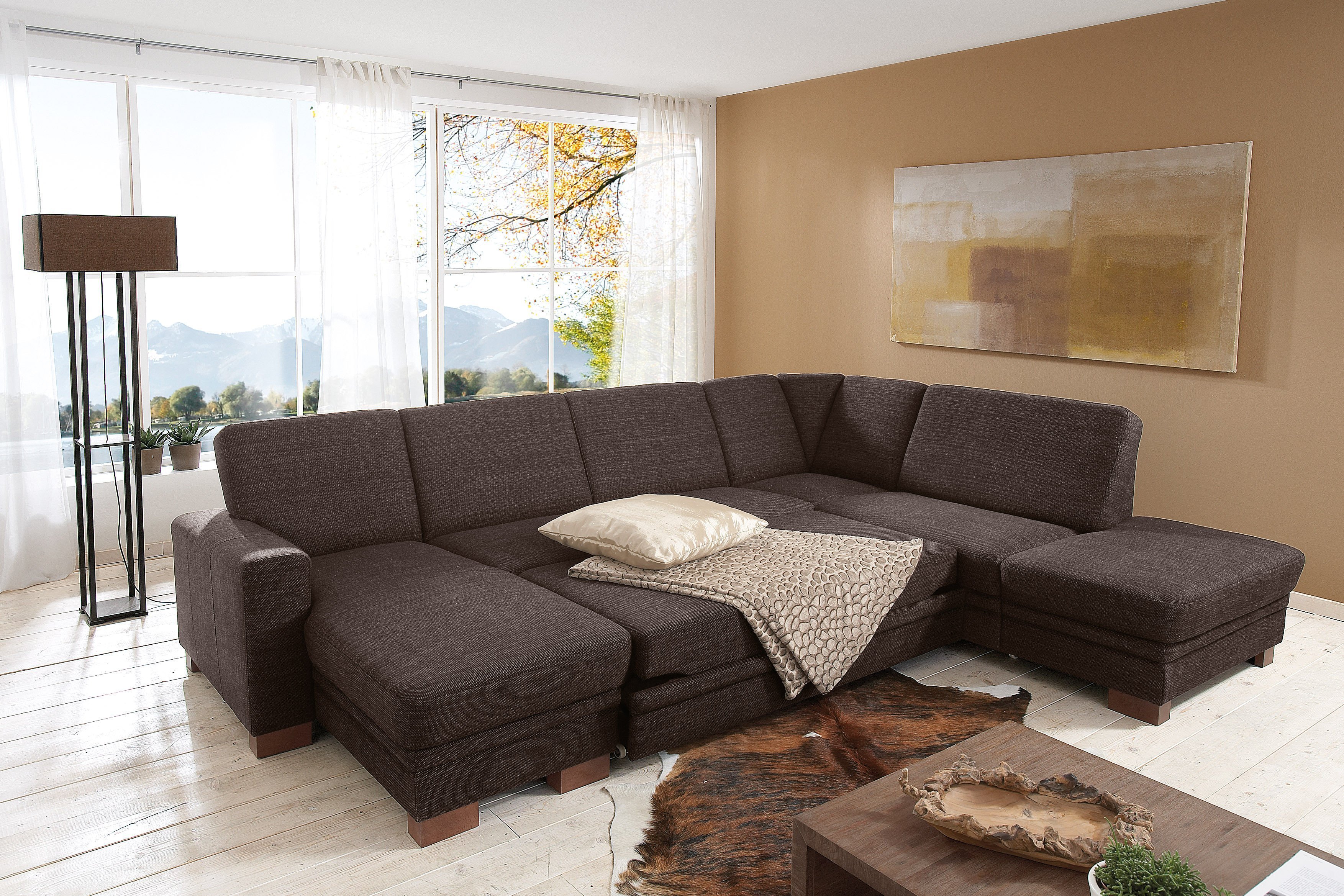 Planpolster Cleveland-S Wohnlandschaft braun| Möbel Letz - Ihr Online-Shop