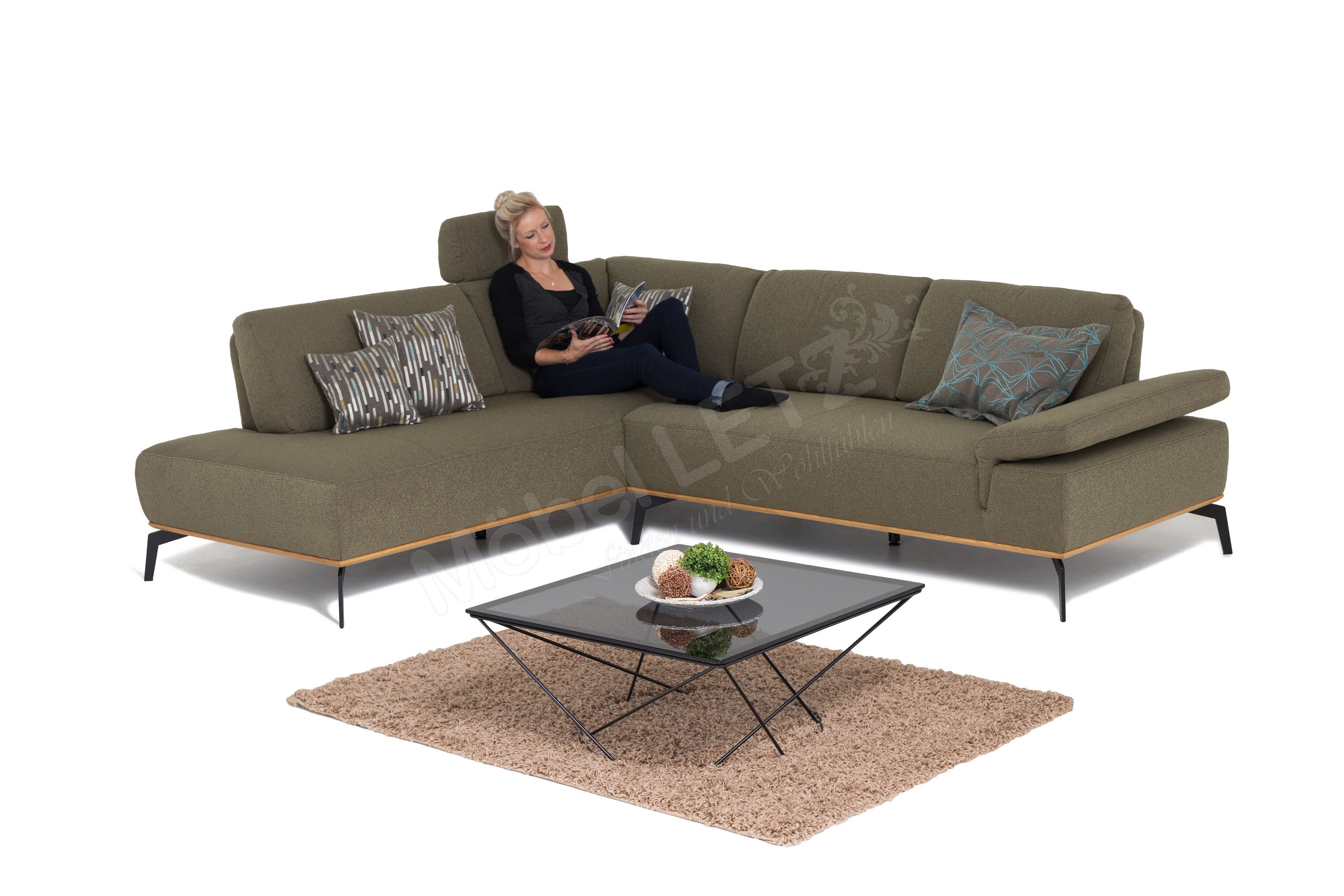 ADA Premium Talara Eckcouch in Grün Möbel Letz Ihr