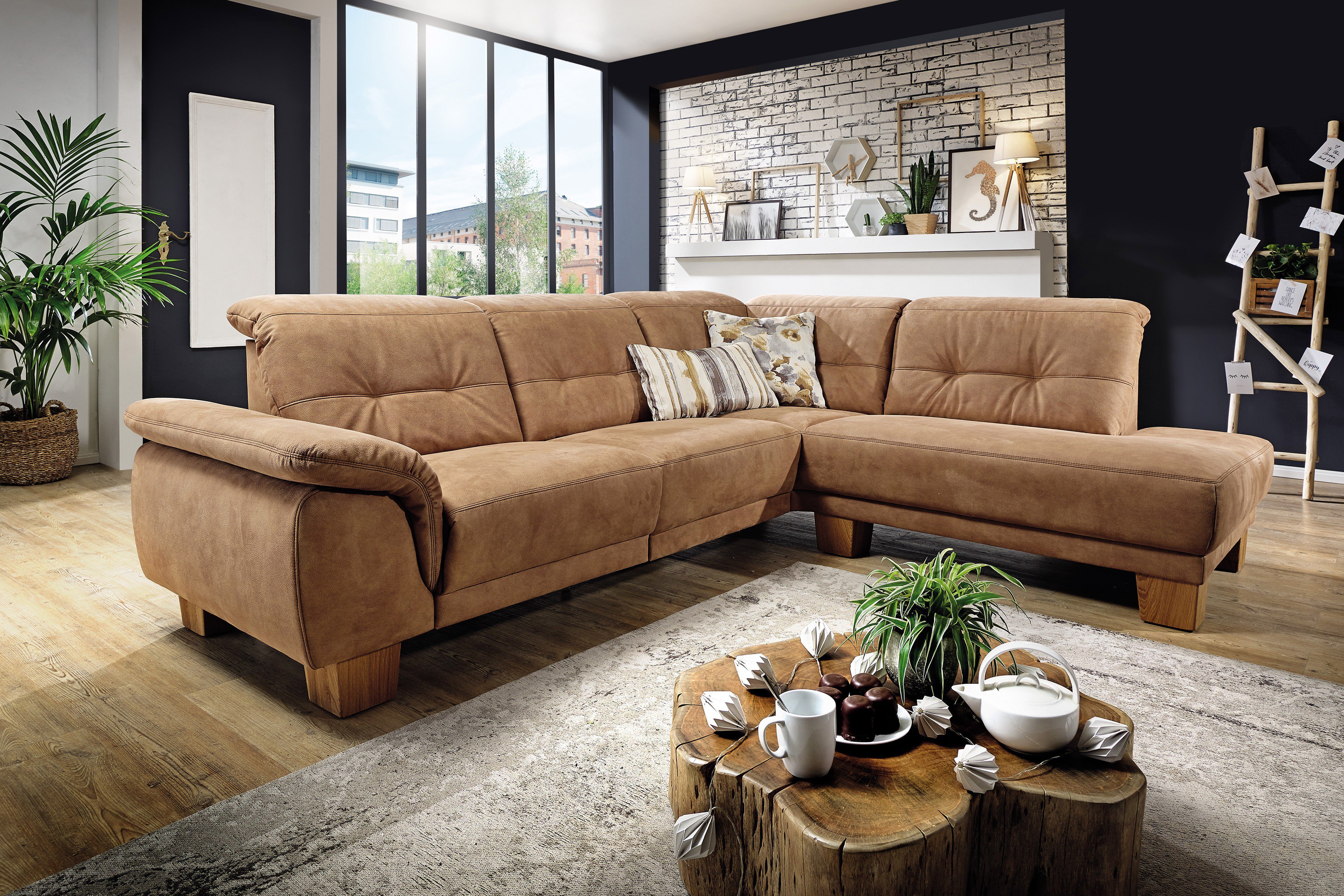 Pure Natur Espen Polstergarnitur in Braun | Möbel Letz - Ihr Online-Shop