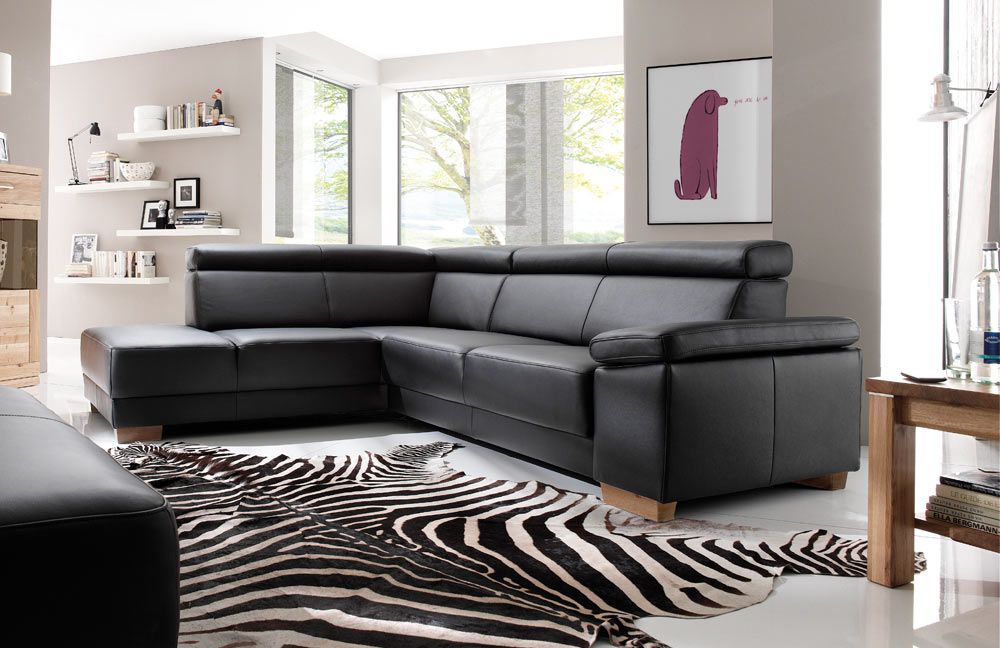 Schwarze Ledercouch Einrichtung - The Mid Century Modern Living Room