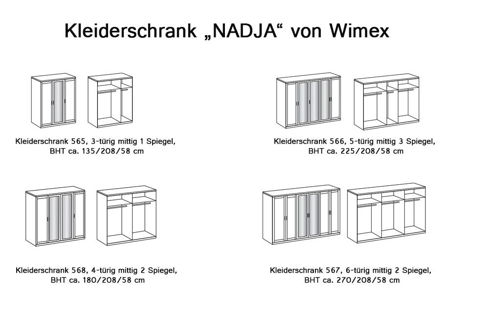 Wimex Nadja Schlafzimmer-Set - Weiß Letz Ihr | in Online-Shop Möbel