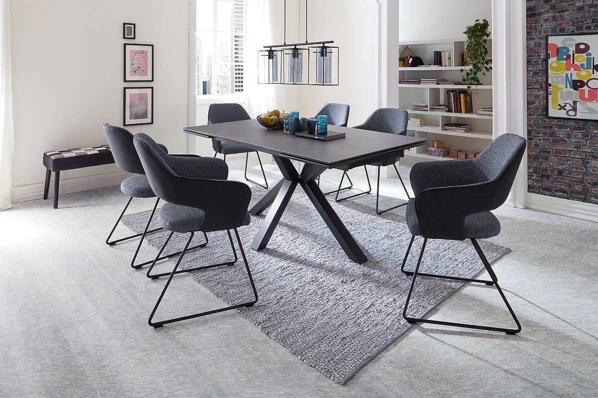 MCA furniture Esstisch Nagano anthrazit und schwarz | Möbel Letz - Ihr  Online-Shop