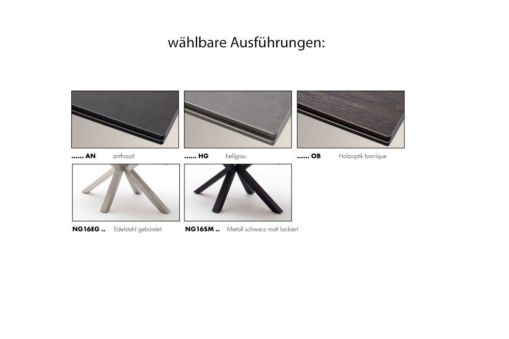 MCA furniture Esstisch Nagano anthrazit und schwarz | Möbel Letz - Ihr  Online-Shop