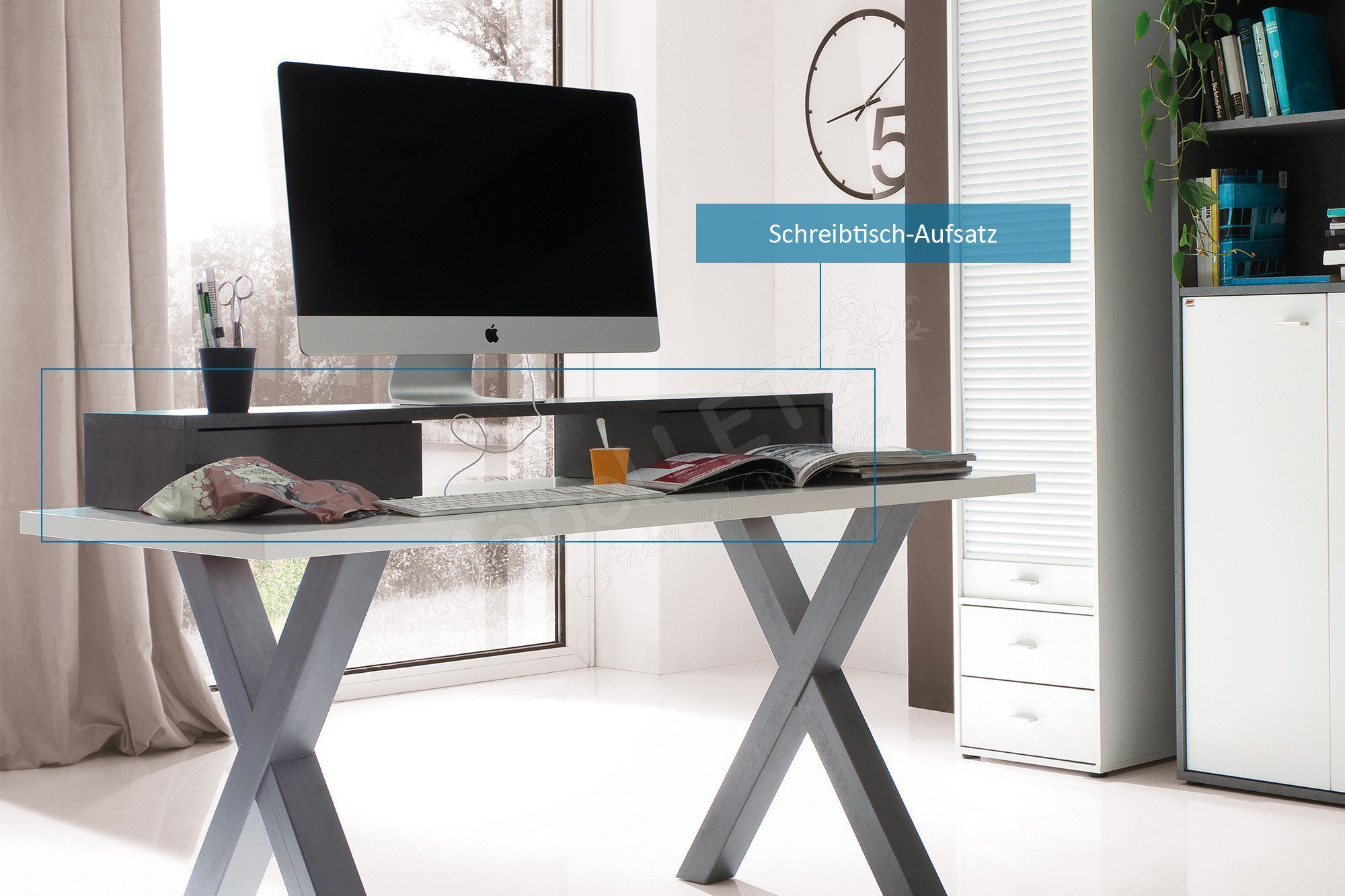 Mister Online-Shop Ihr Möbel Office - X-Füße Mäusbacher Schreibtisch | Letz
