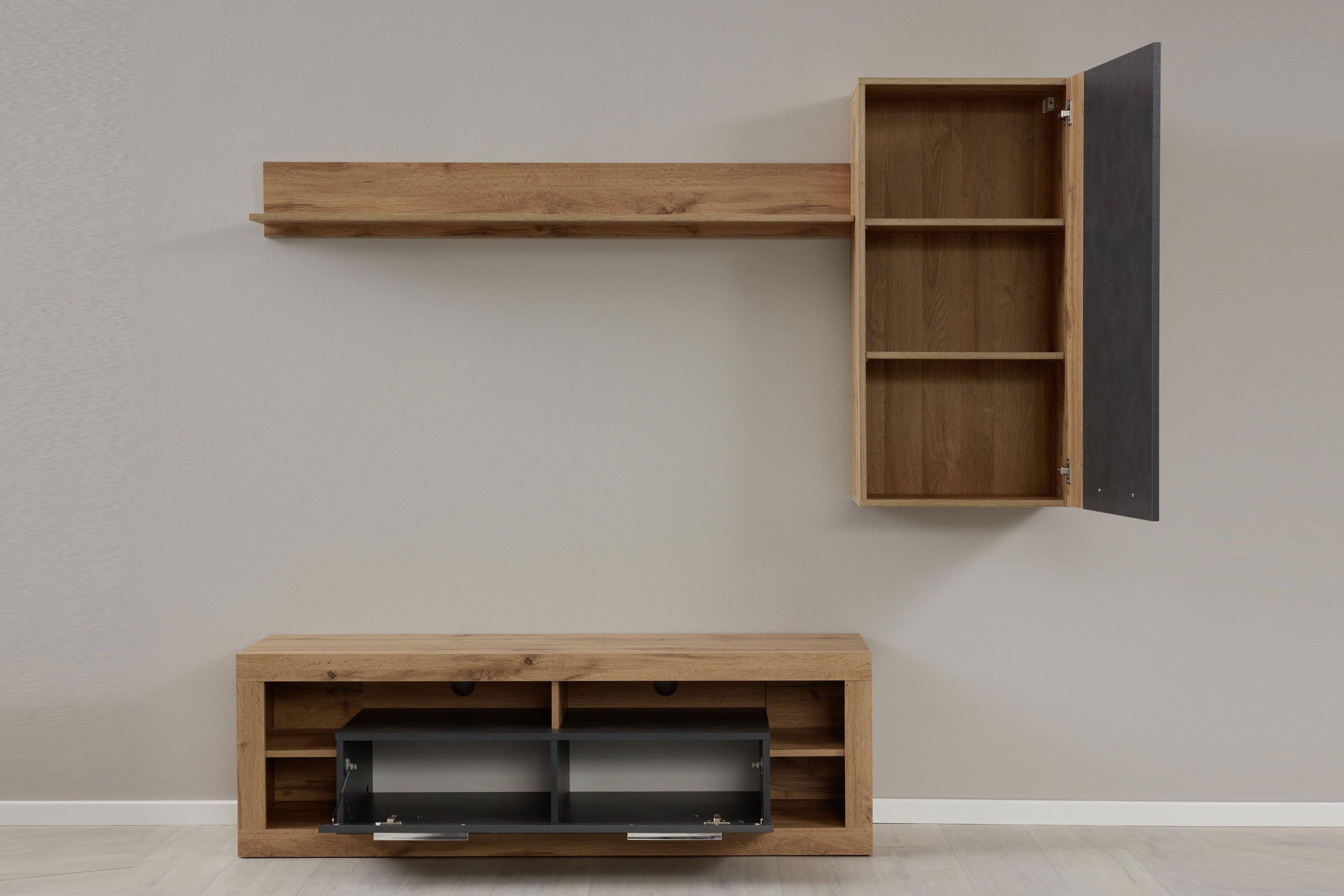 Trendteam Garderobenschrank Follow - 62x199cm Artisan Eiche Mit Ausziehbarer Kleiderstange