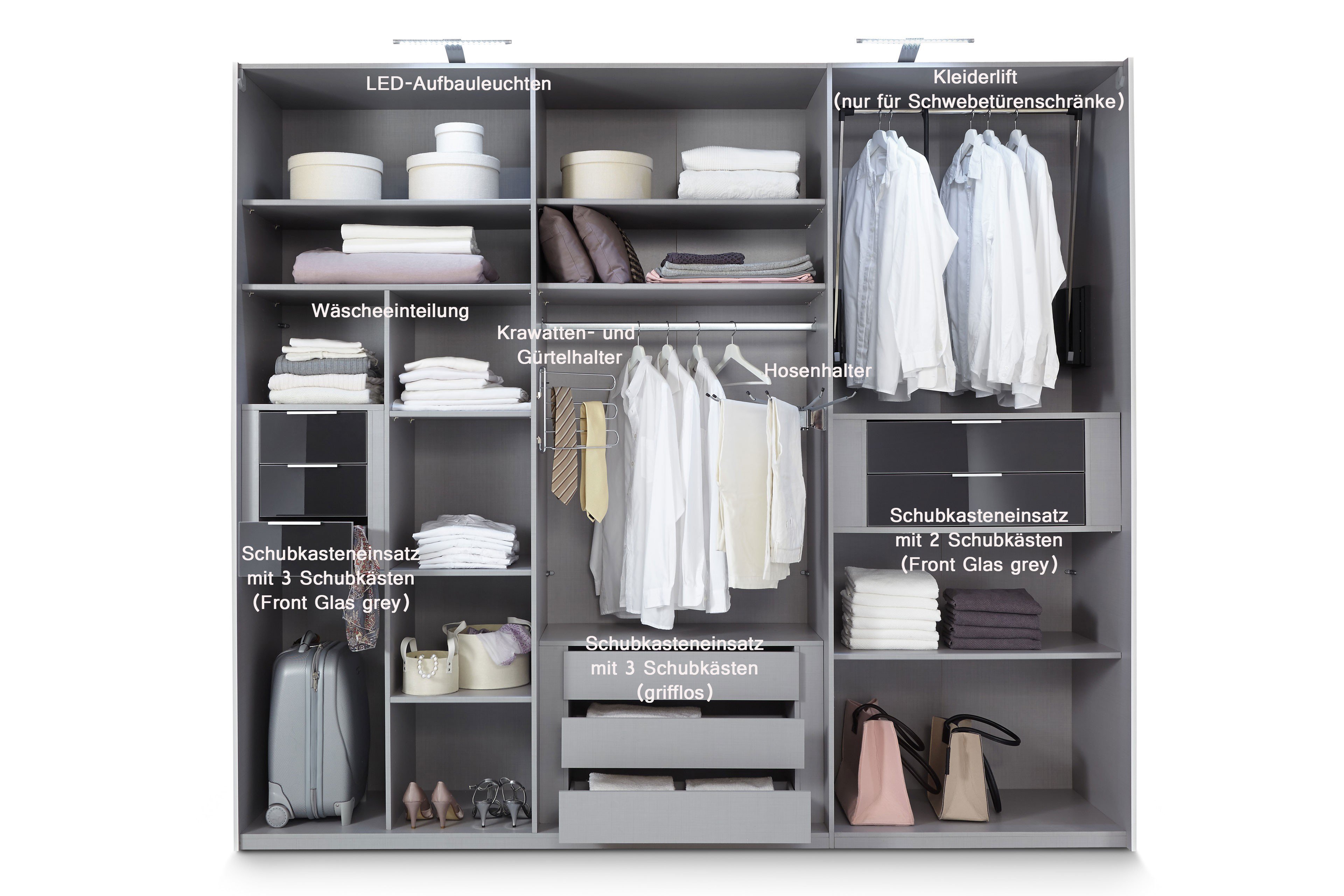 Wimex Level 36 A Kleiderschrank | Ihr Möbel - Letz Online-Shop 5-türig