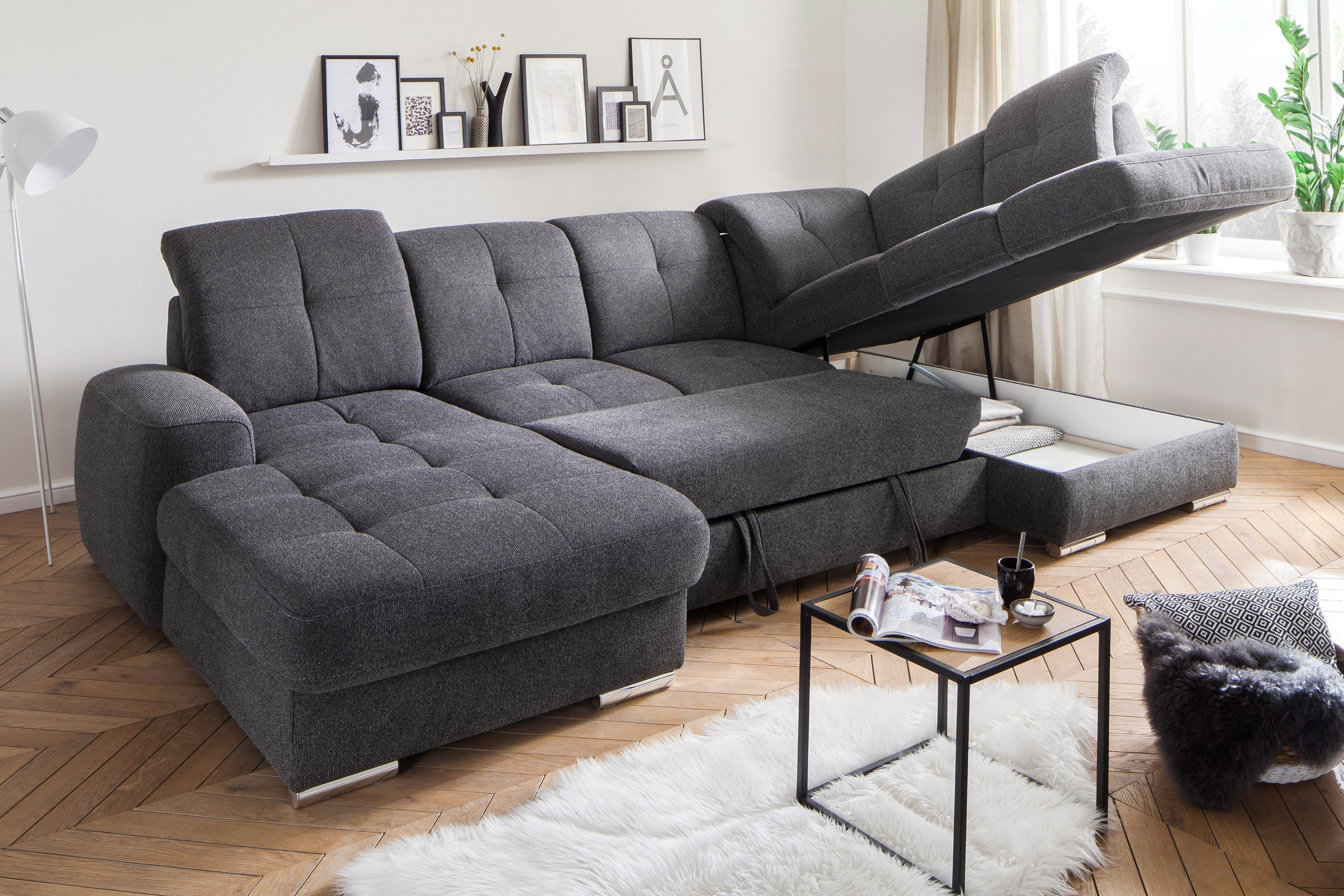 Nova Via Alvin Polstergarnitur in Grau | Möbel Letz - Ihr Online-Shop