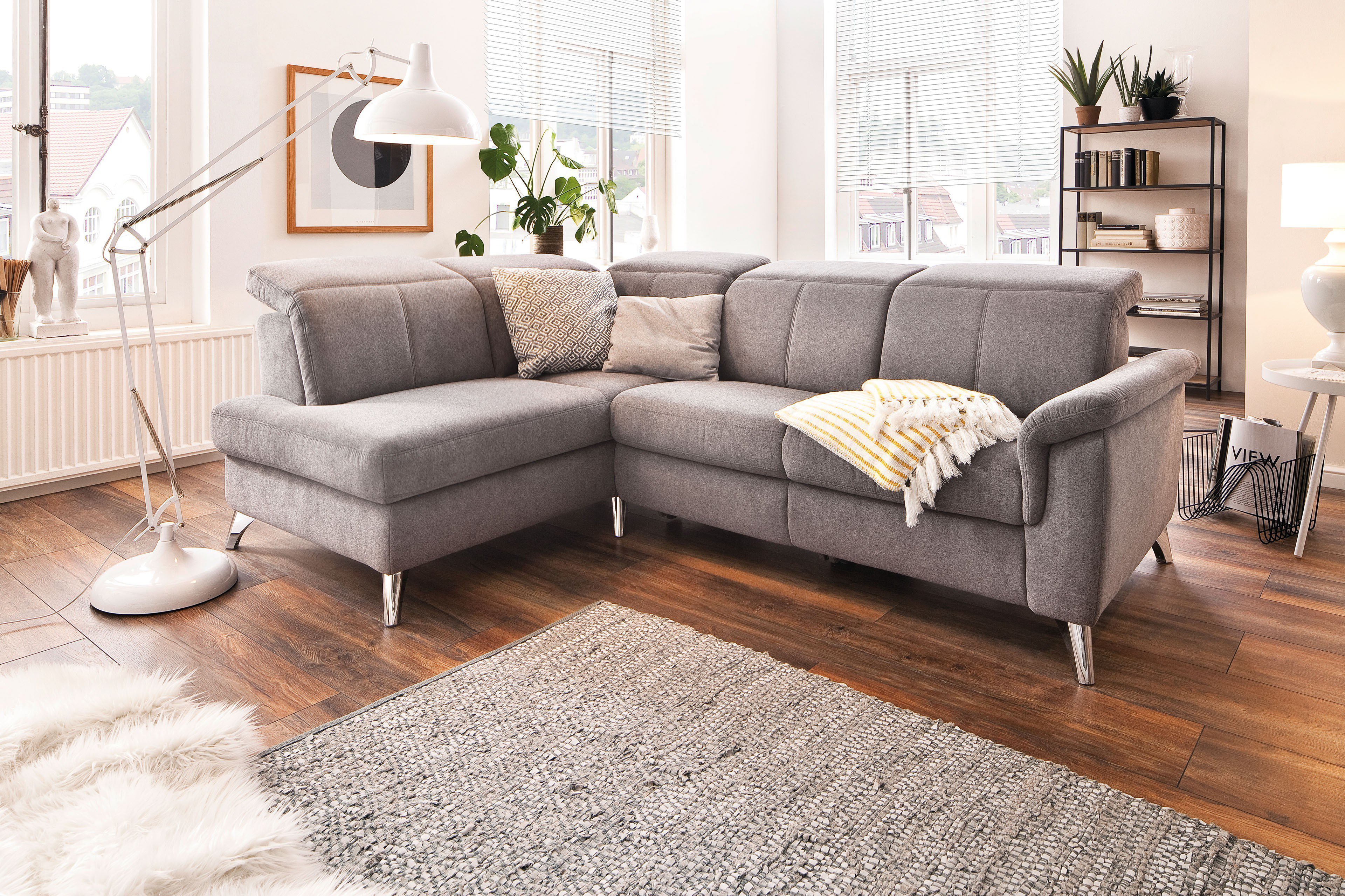 Polsteria Polstermöbel Odessa Ecksofa grau | Möbel Letz - Ihr Online-Shop