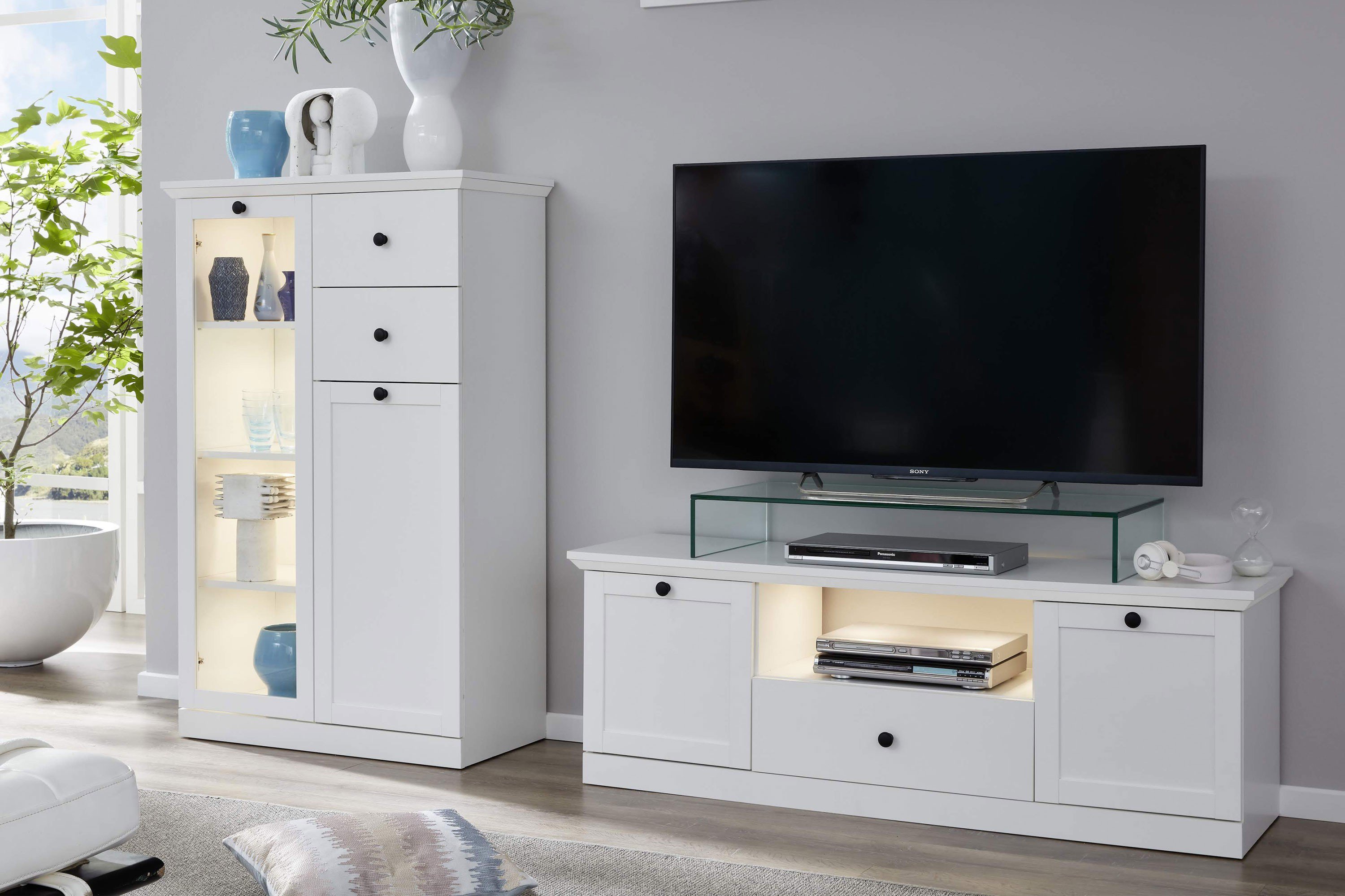 Trendteam Wohnwand 981 Baxter Weiss Mobel Letz Ihr Online Shop