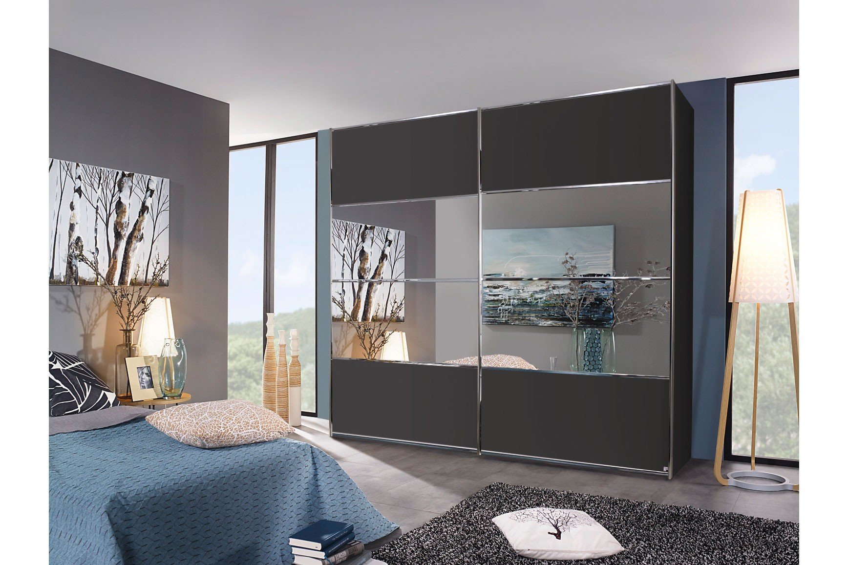 Rauch Kleiderschrank Juwel weiß mit Spiegel | Möbel Letz - Ihr Online-Shop