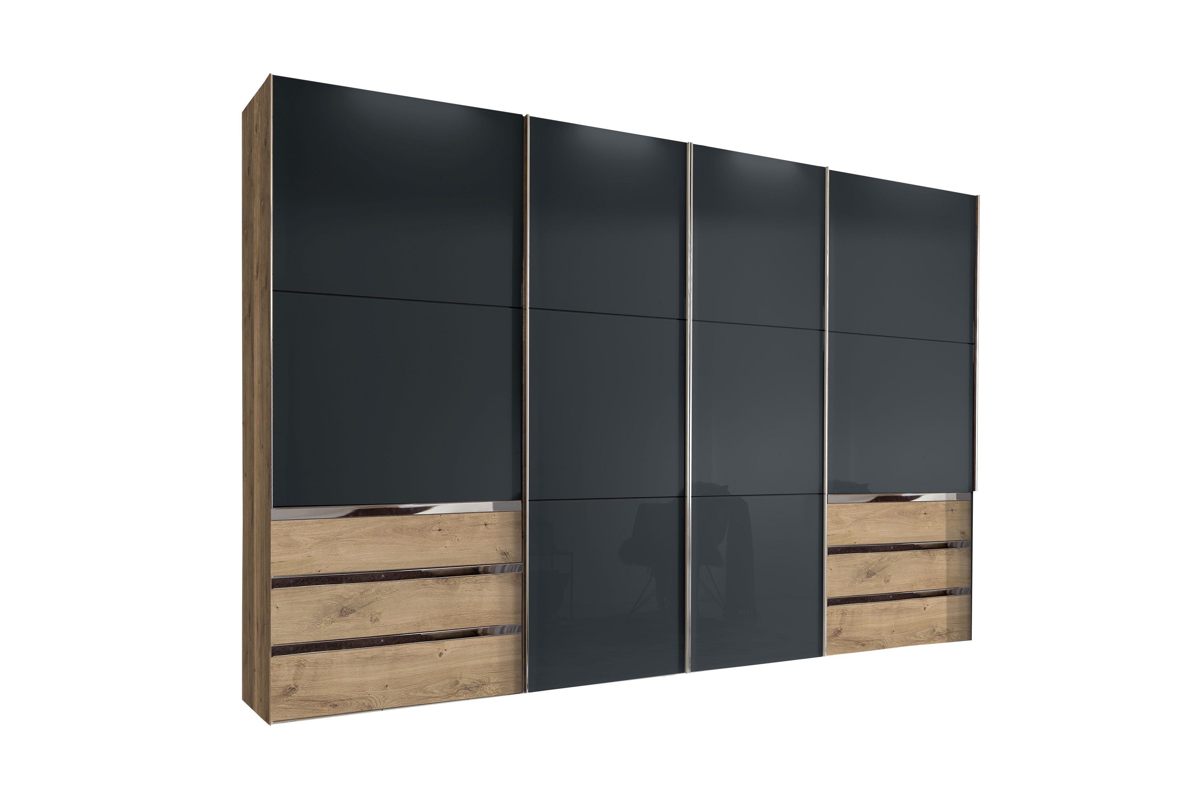 Wimex Level Letz Ihr - Möbel grauer 36 Online-Shop Kleiderschrank Glasfront mit C 