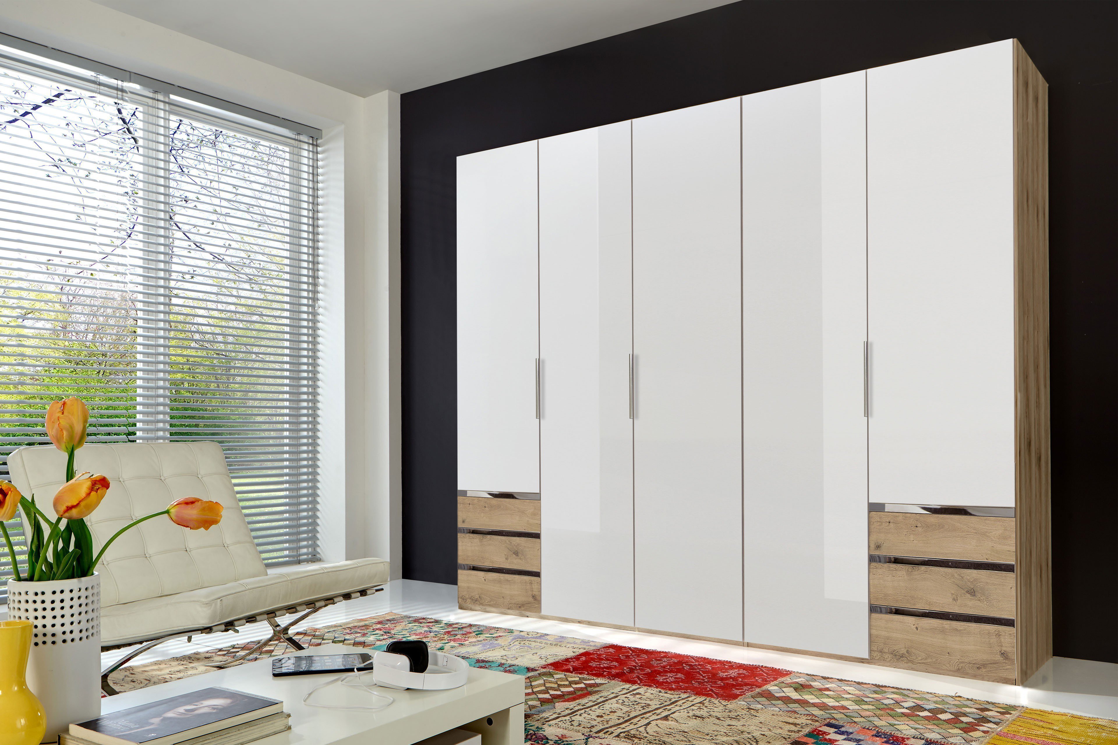 Wimex Level 36 D Schrank Lack weiß/ Holznachbildung | Möbel Letz - Ihr  Online-Shop | Schwebetürenschränke
