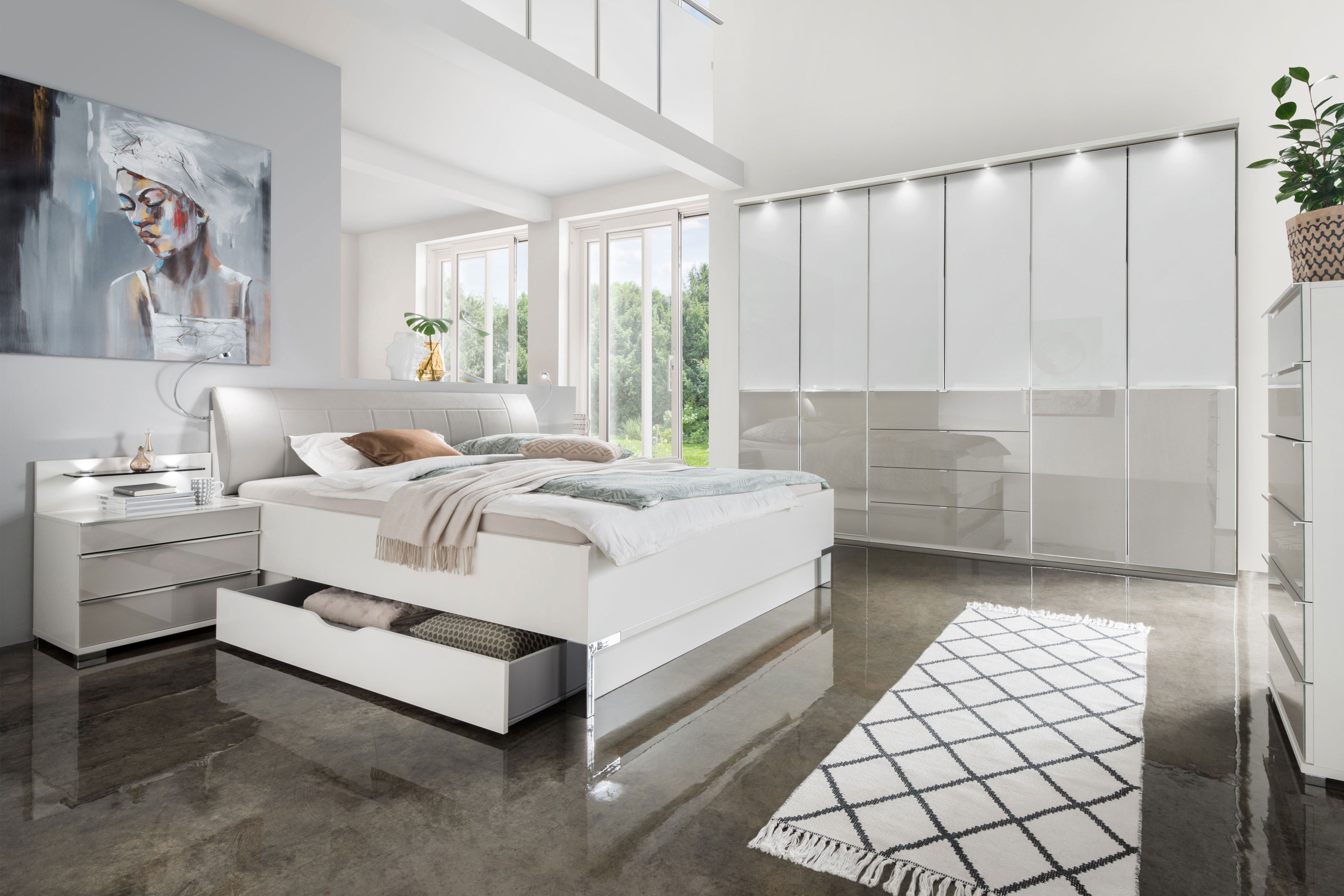 Wiemann Shanghai 2 Schlafzimmer-Set weiß-grau | Möbel Letz - Ihr Online
