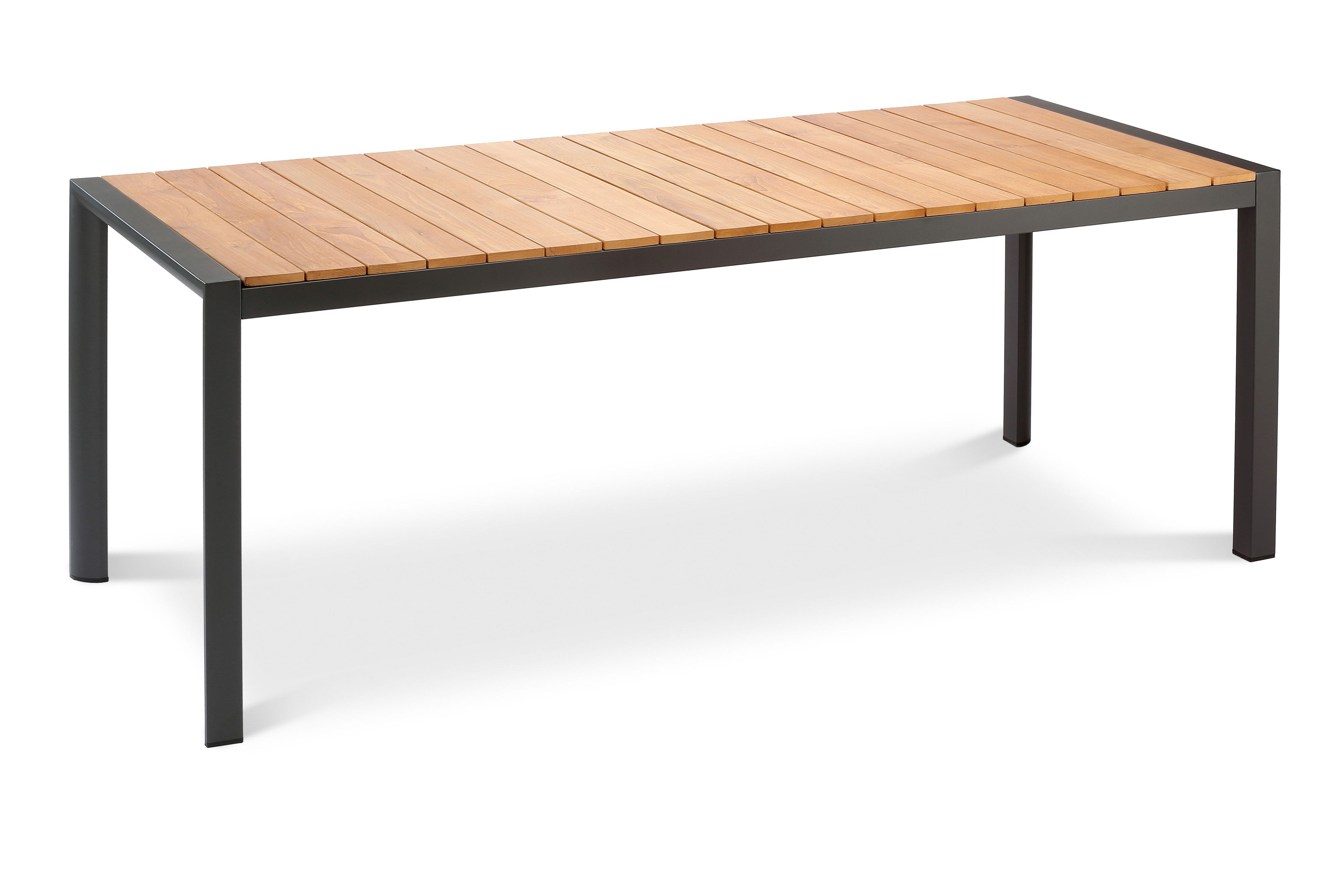 BEST Gartentisch Paros anthrazit/ Teak Möbel Letz Ihr