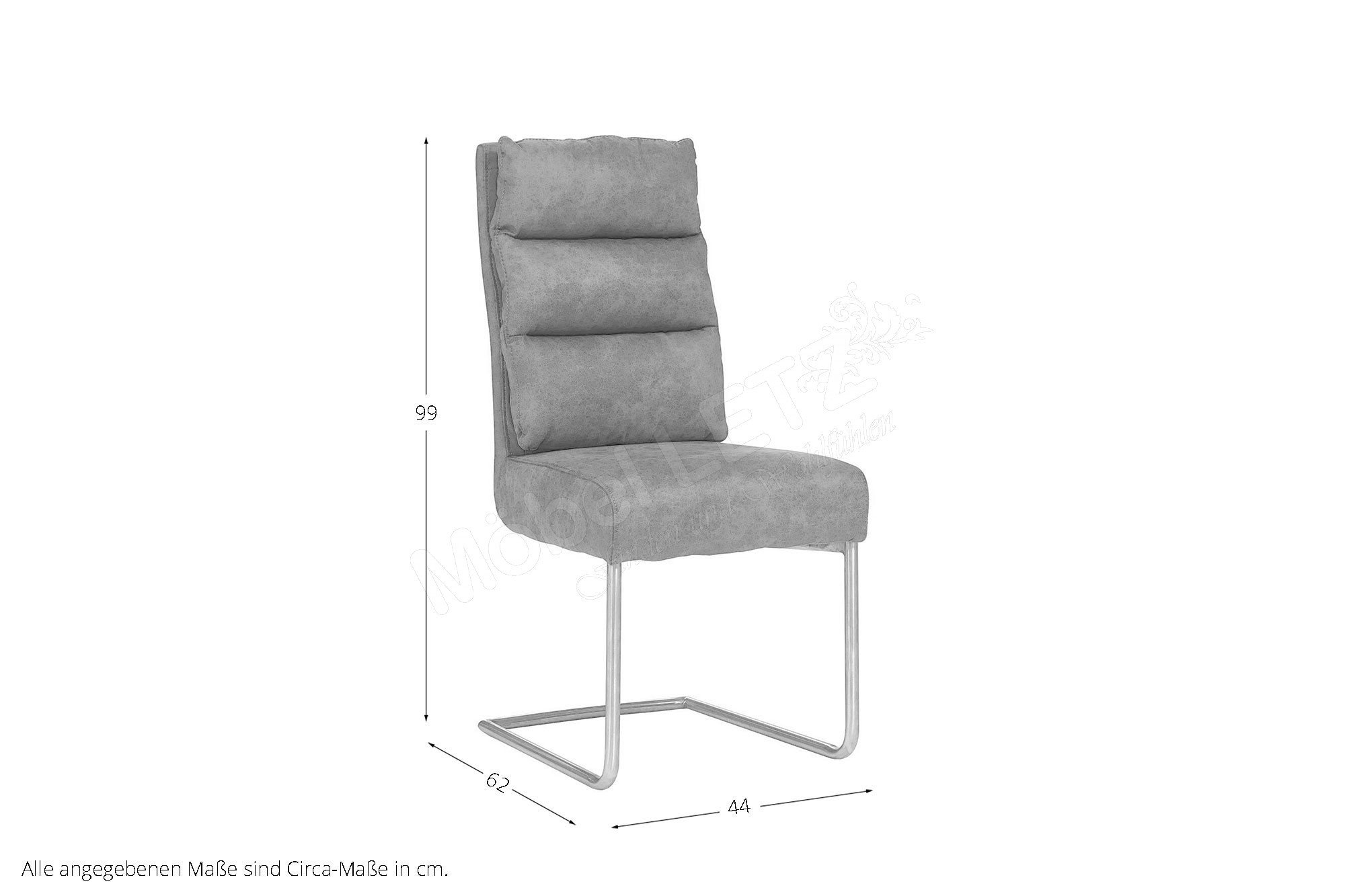 Stuhl Calvia schlamm/silber massiv.direkt | Ihr Möbel von Letz - Online-Shop