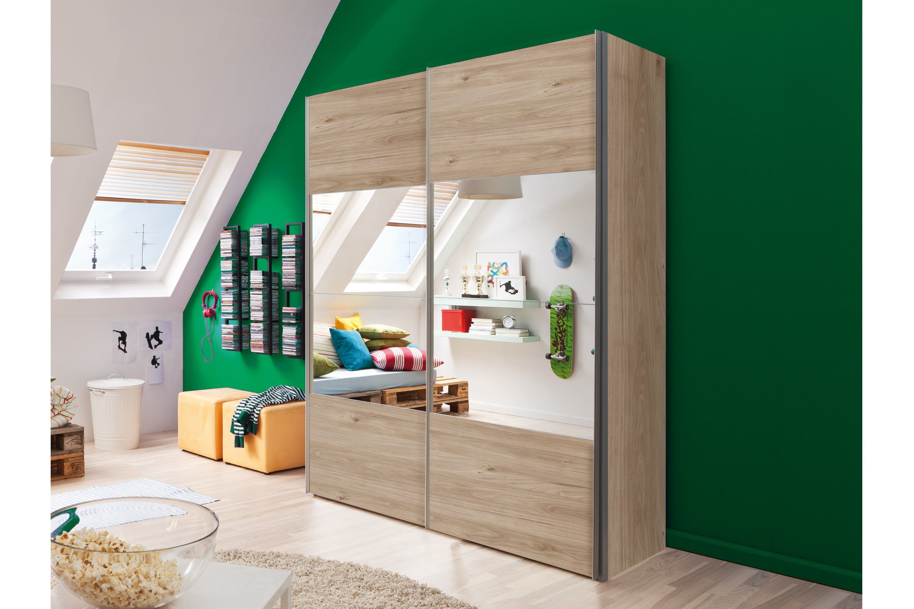 Express Schrank Four You Jackson Eiche/ Spiegel | Möbel Letz - Ihr