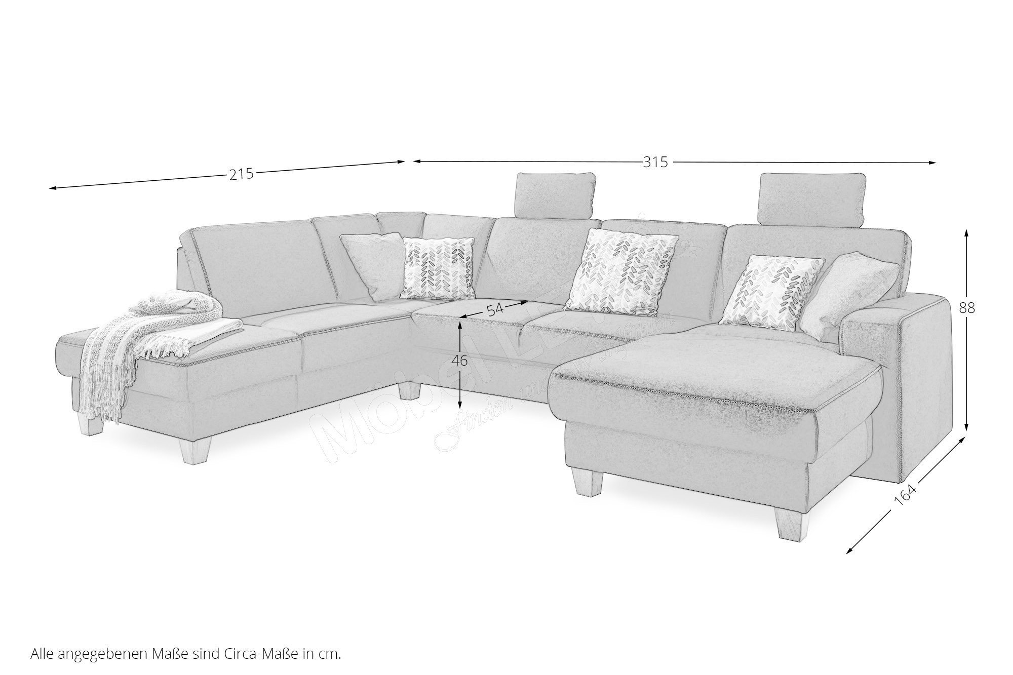 Sit & More Madison Plus Garnitur braun | Möbel Letz - Ihr Online-Shop