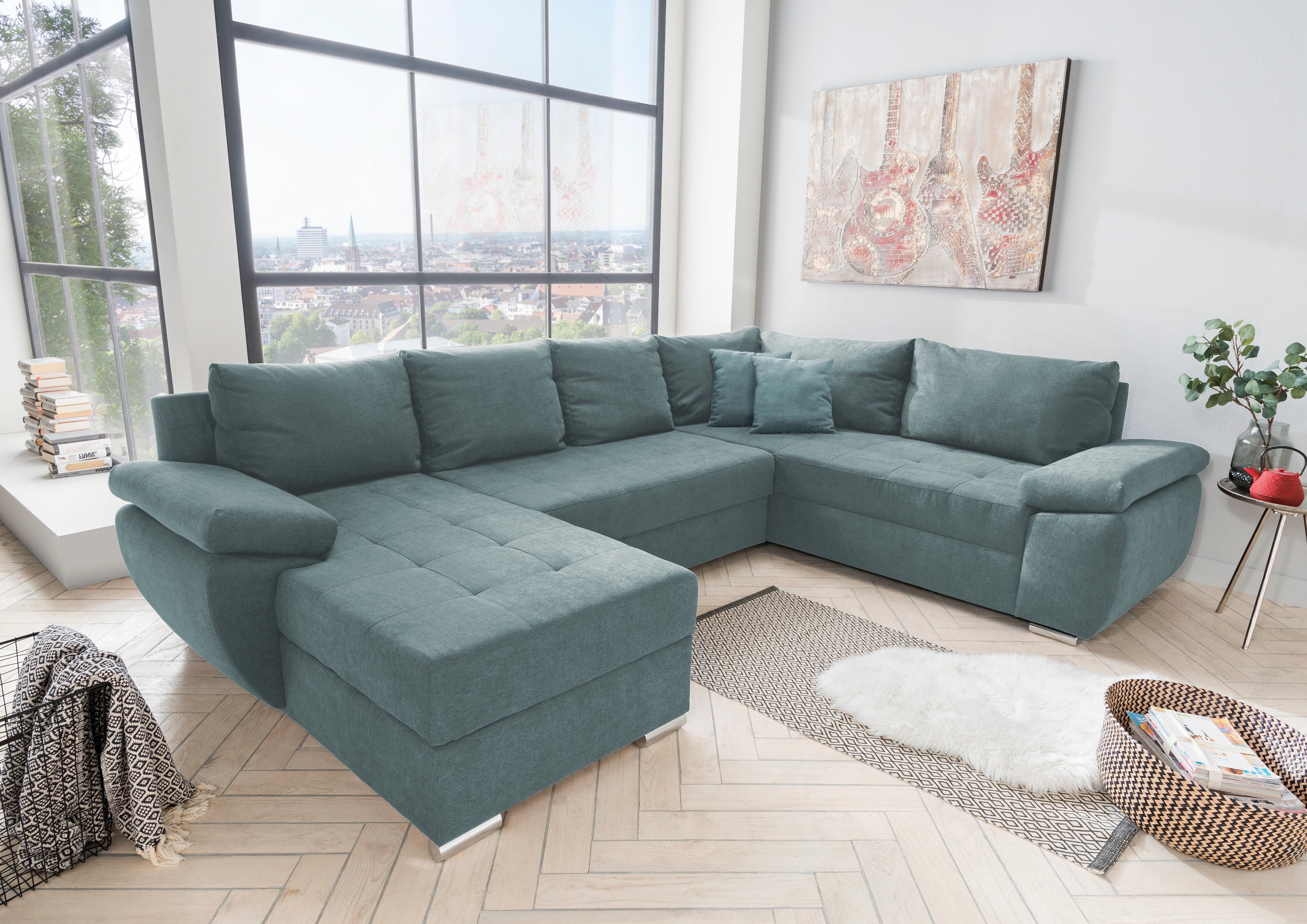 Benformato Terana XXLSofa petrol Möbel Letz Ihr