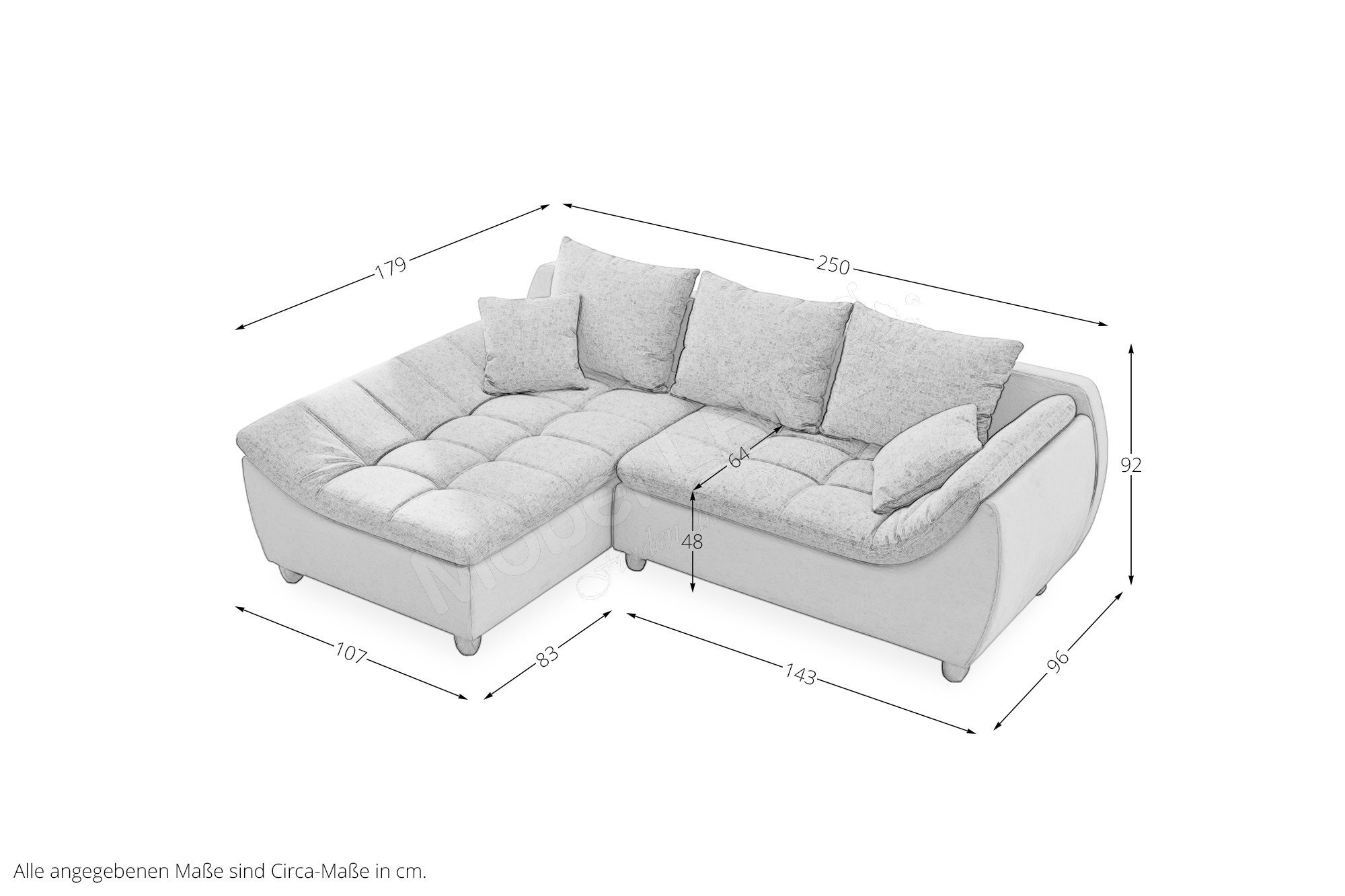 Jockenhöfer Genua Ecksofa grau | Möbel Letz - Ihr Online-Shop