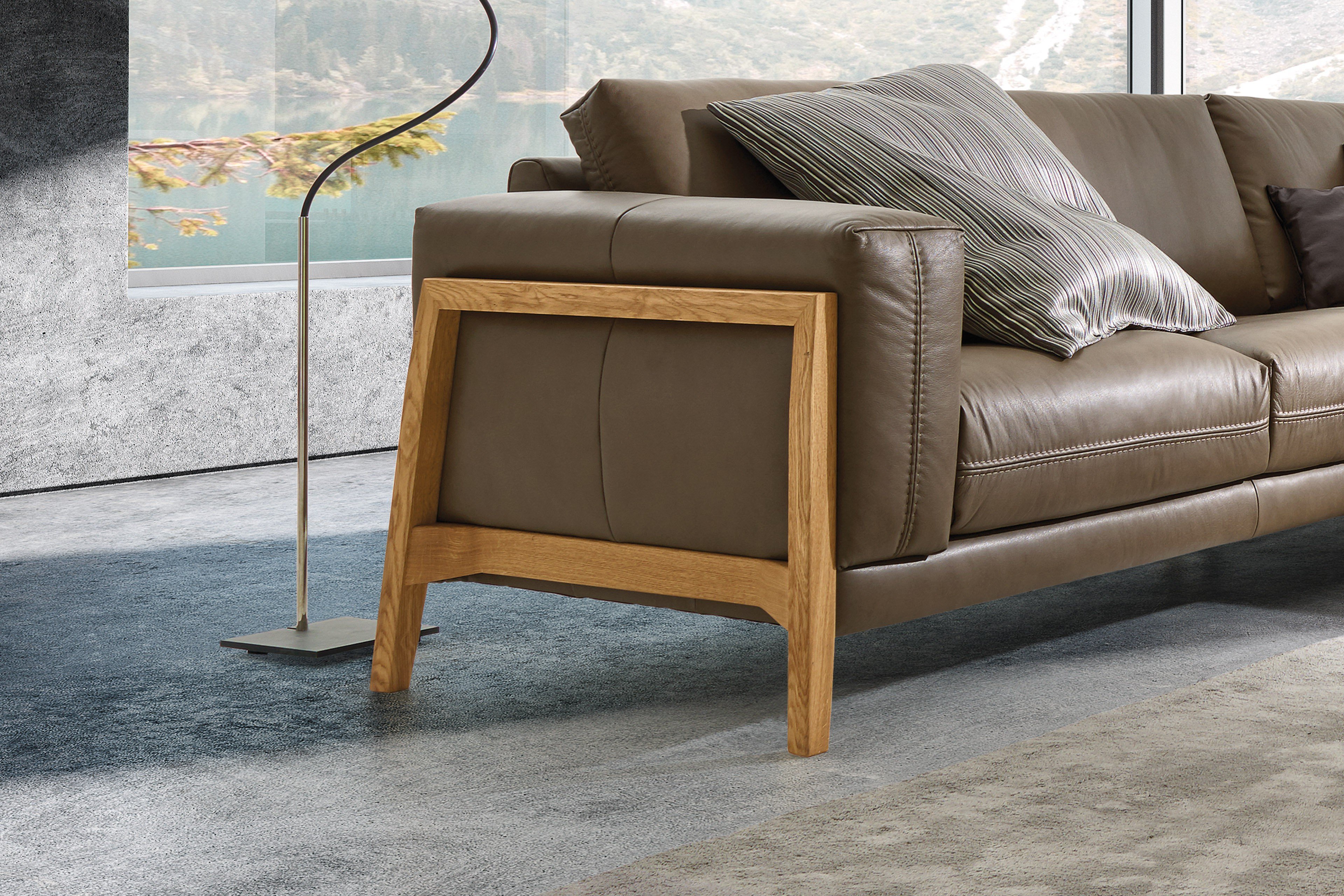 ADA Premium King Ecksofa in Braun Möbel Letz Ihr