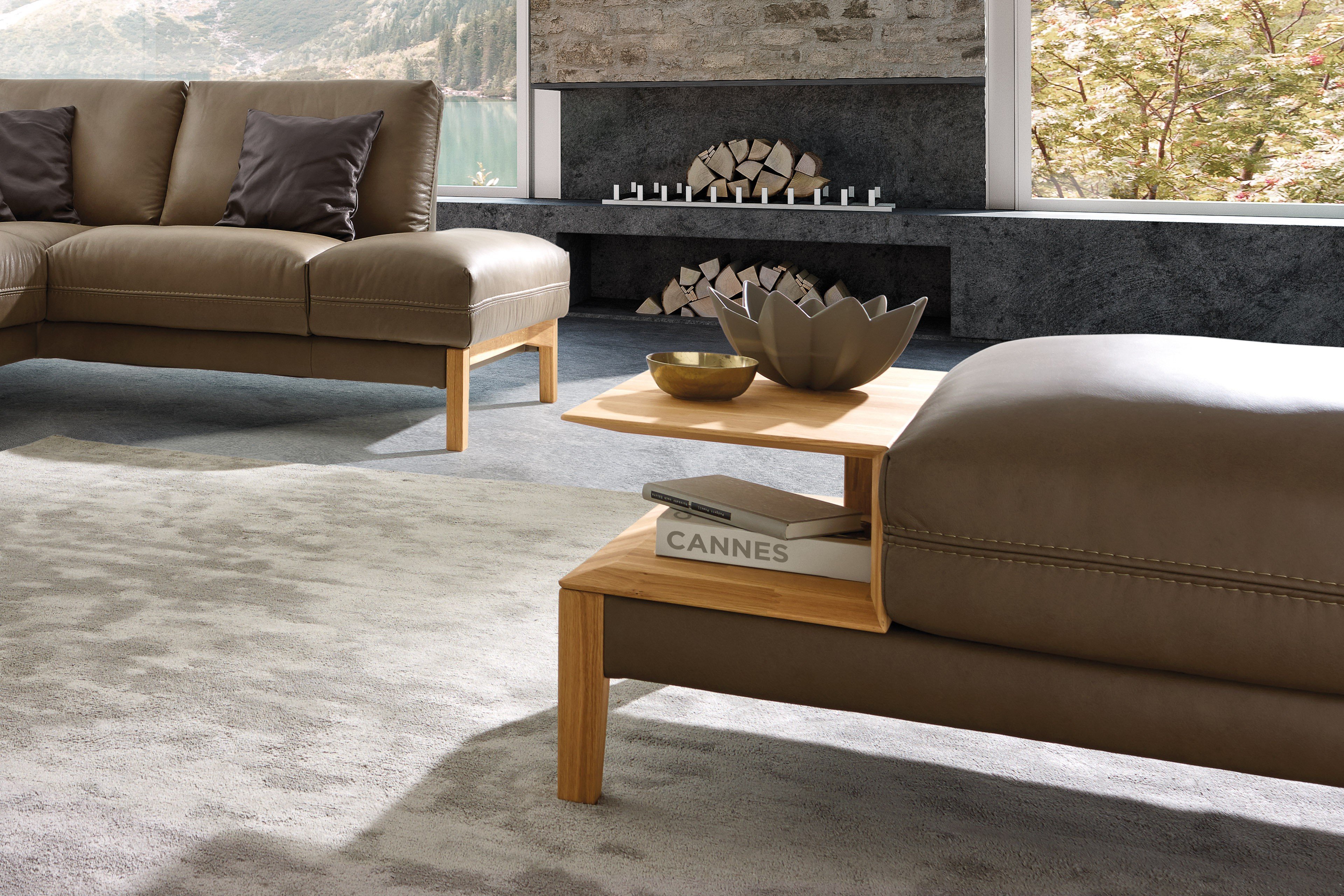 ADA Premium King Ecksofa in Braun Möbel Letz Ihr